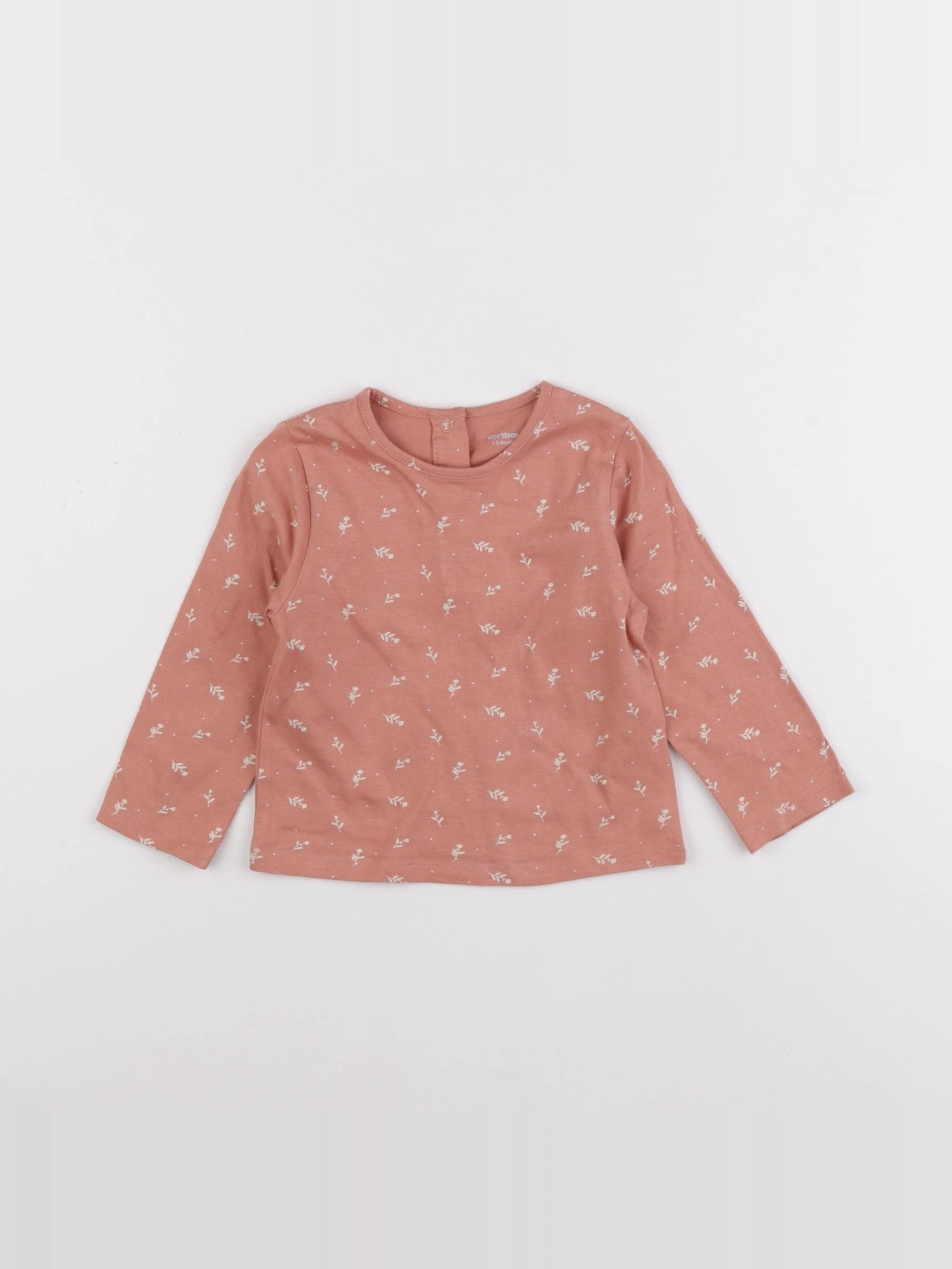 Vertbaudet - tee-shirt rose - 12 mois