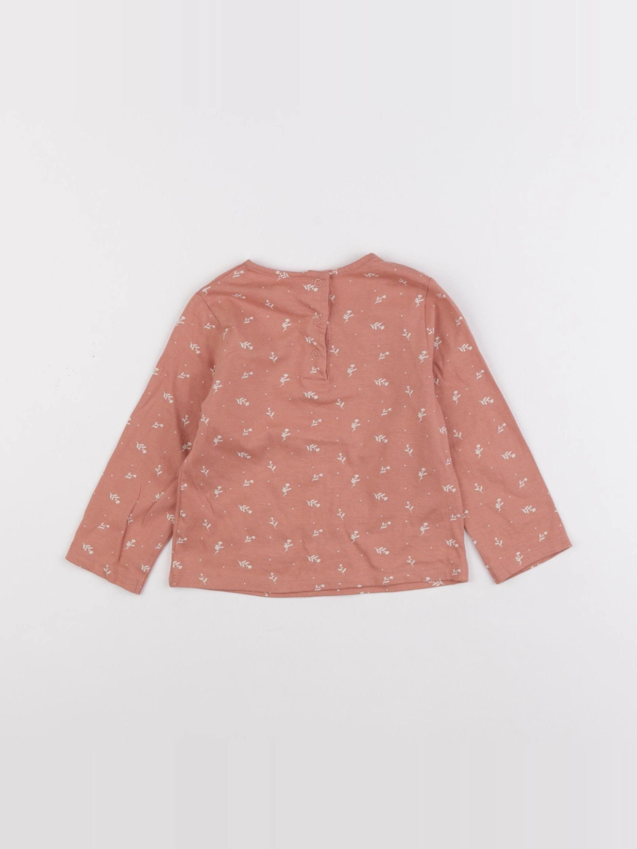 Vertbaudet - tee-shirt rose - 12 mois