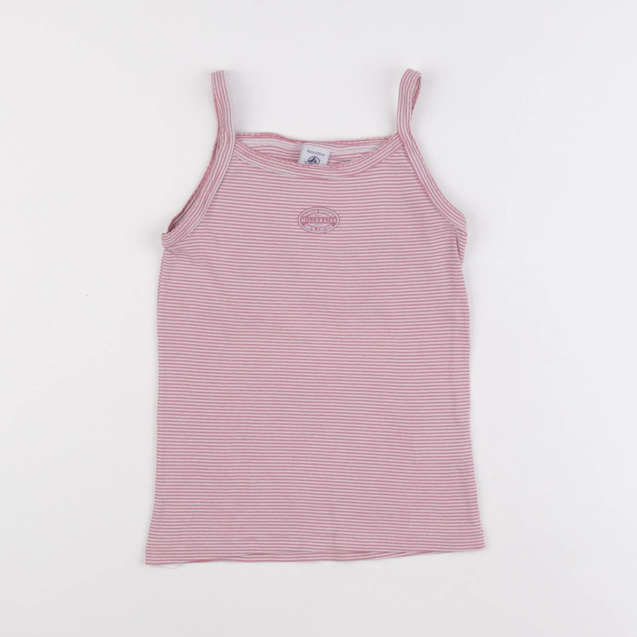 Petit Bateau - maillot de corps rose - 8 ans