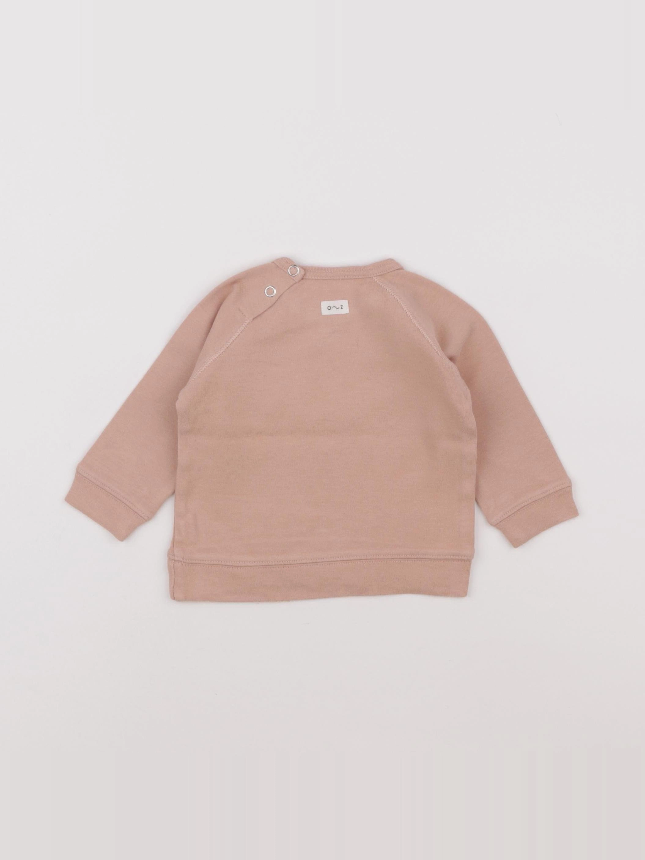Organic Zoo - sweat rose - 3/6 mois
