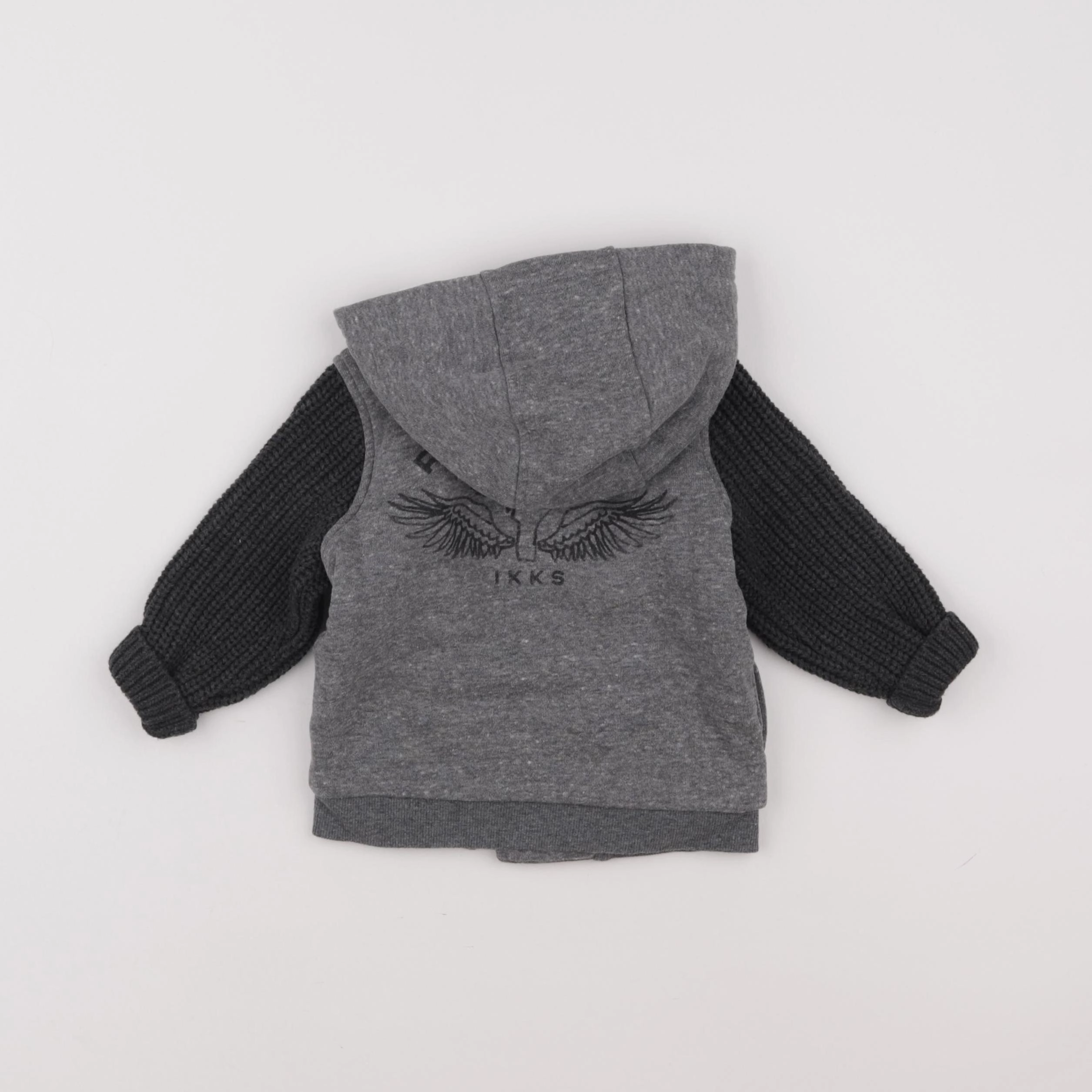 IKKS - sweat gris - 12 mois