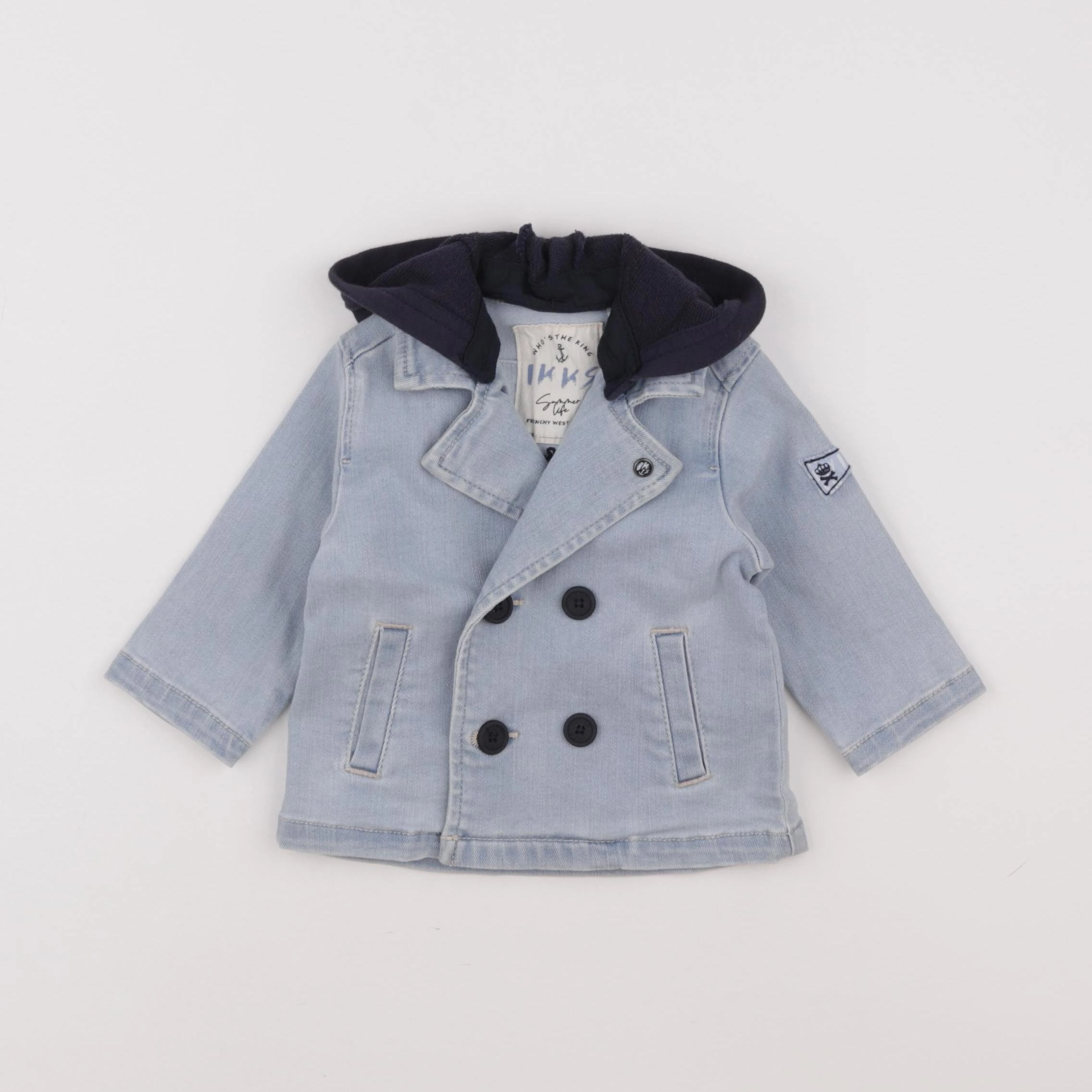 IKKS - veste bleu - 6 mois