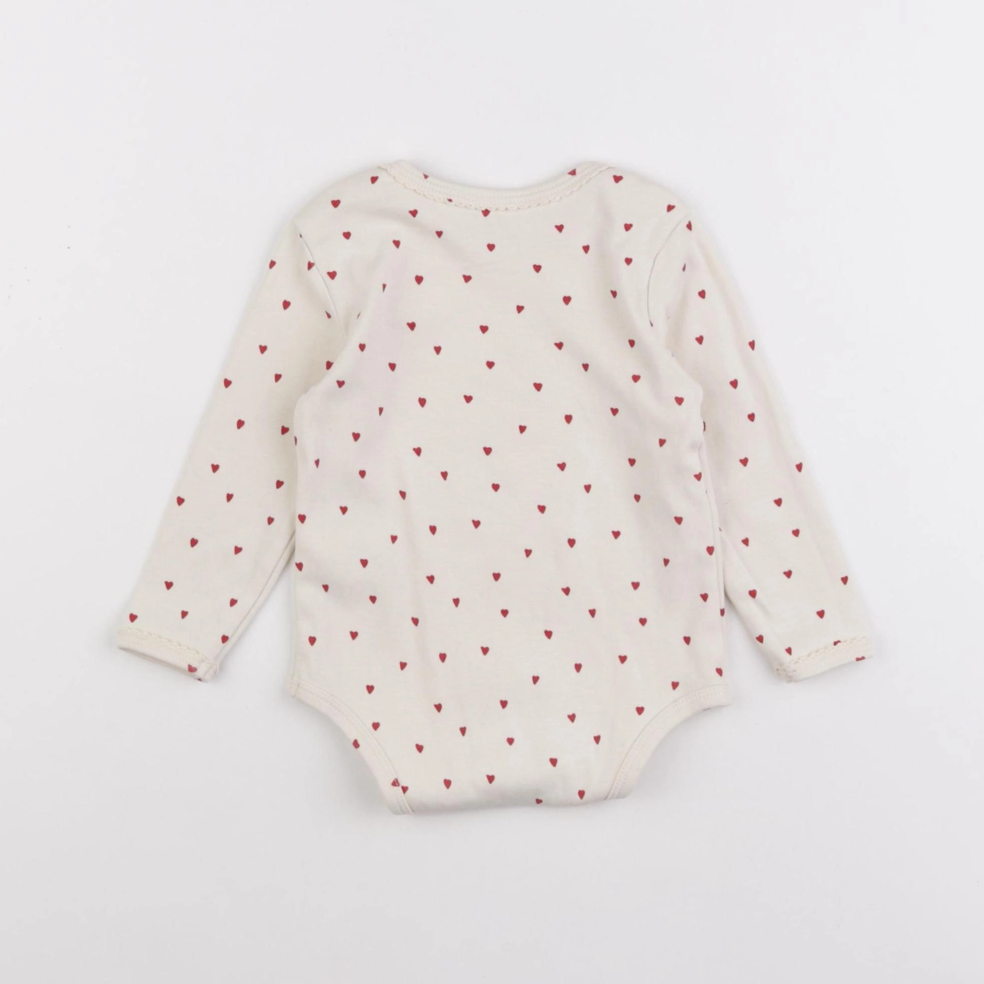 Vertbaudet - body beige, rouge - 12 mois