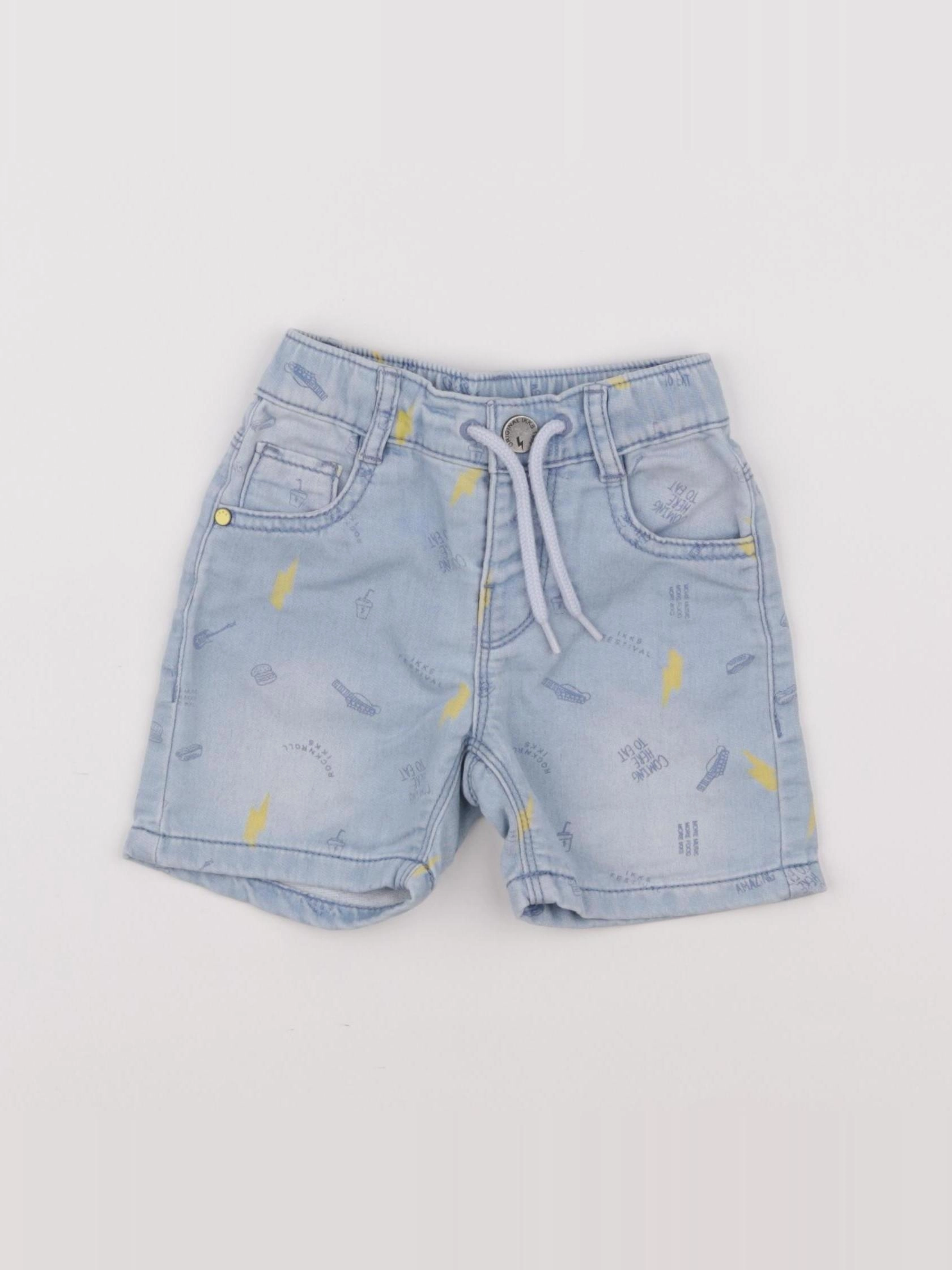 IKKS - short bleu - 12 mois