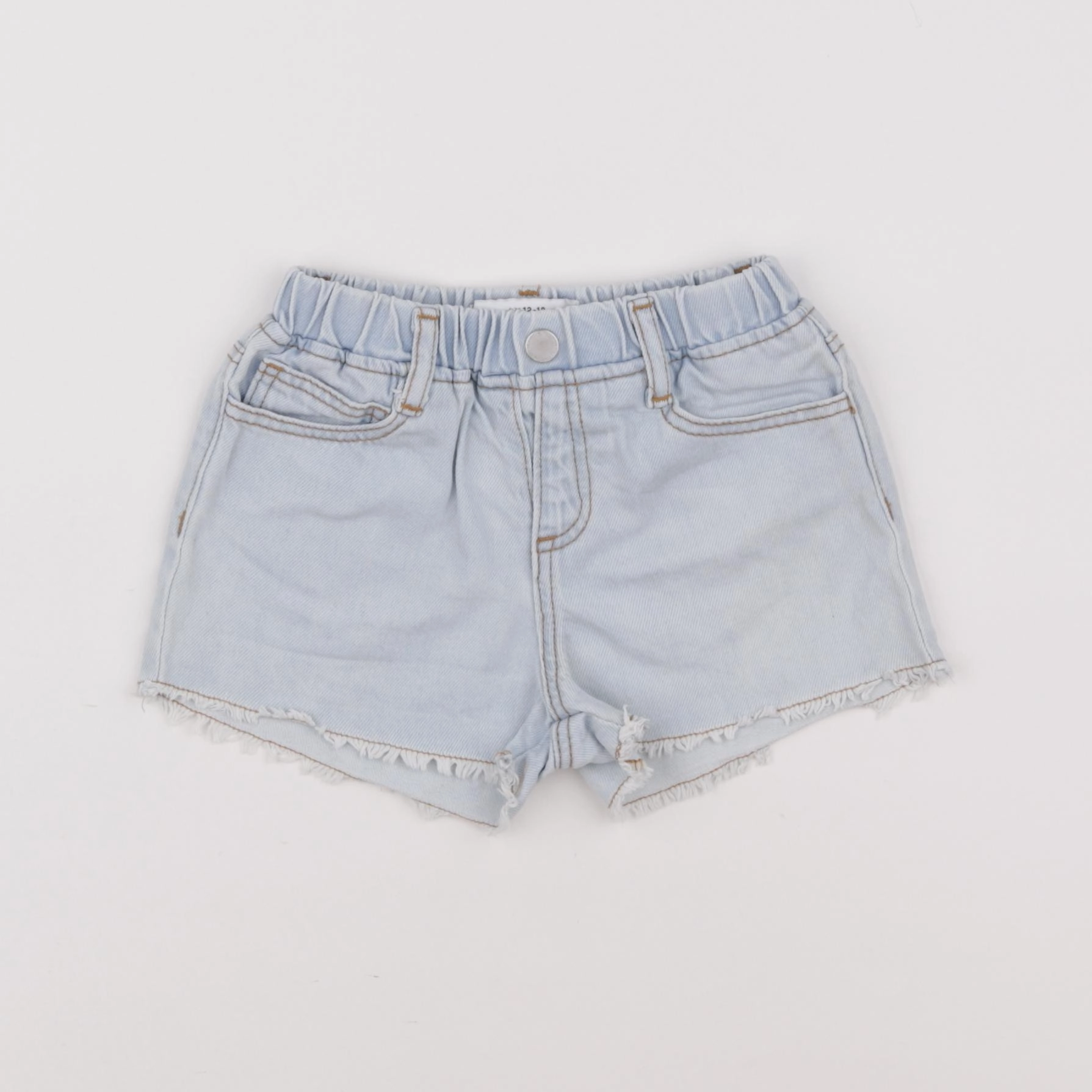 Zara - short bleu - 12/18 mois