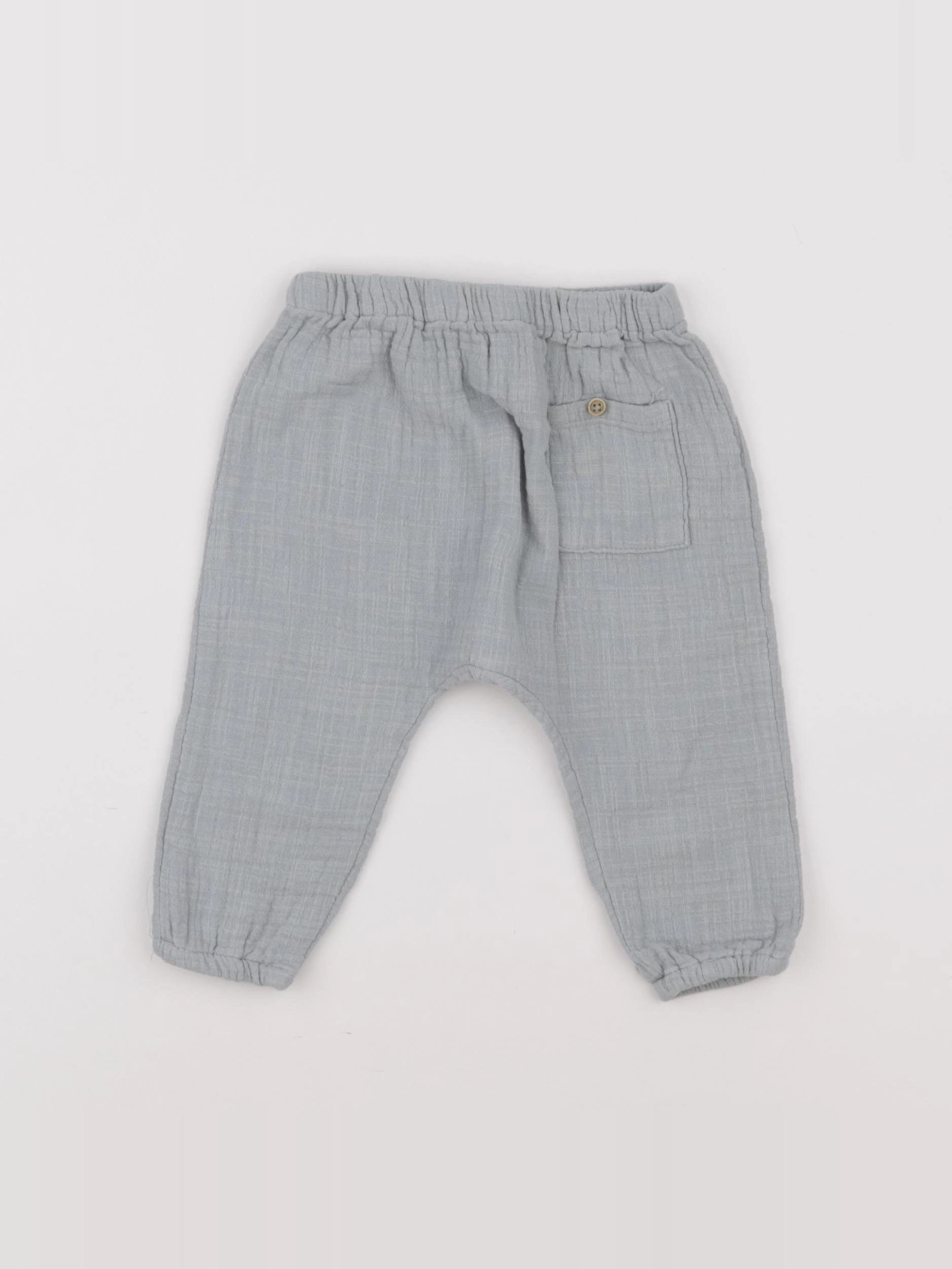 Zara - sarouel bleu - 6/9 mois