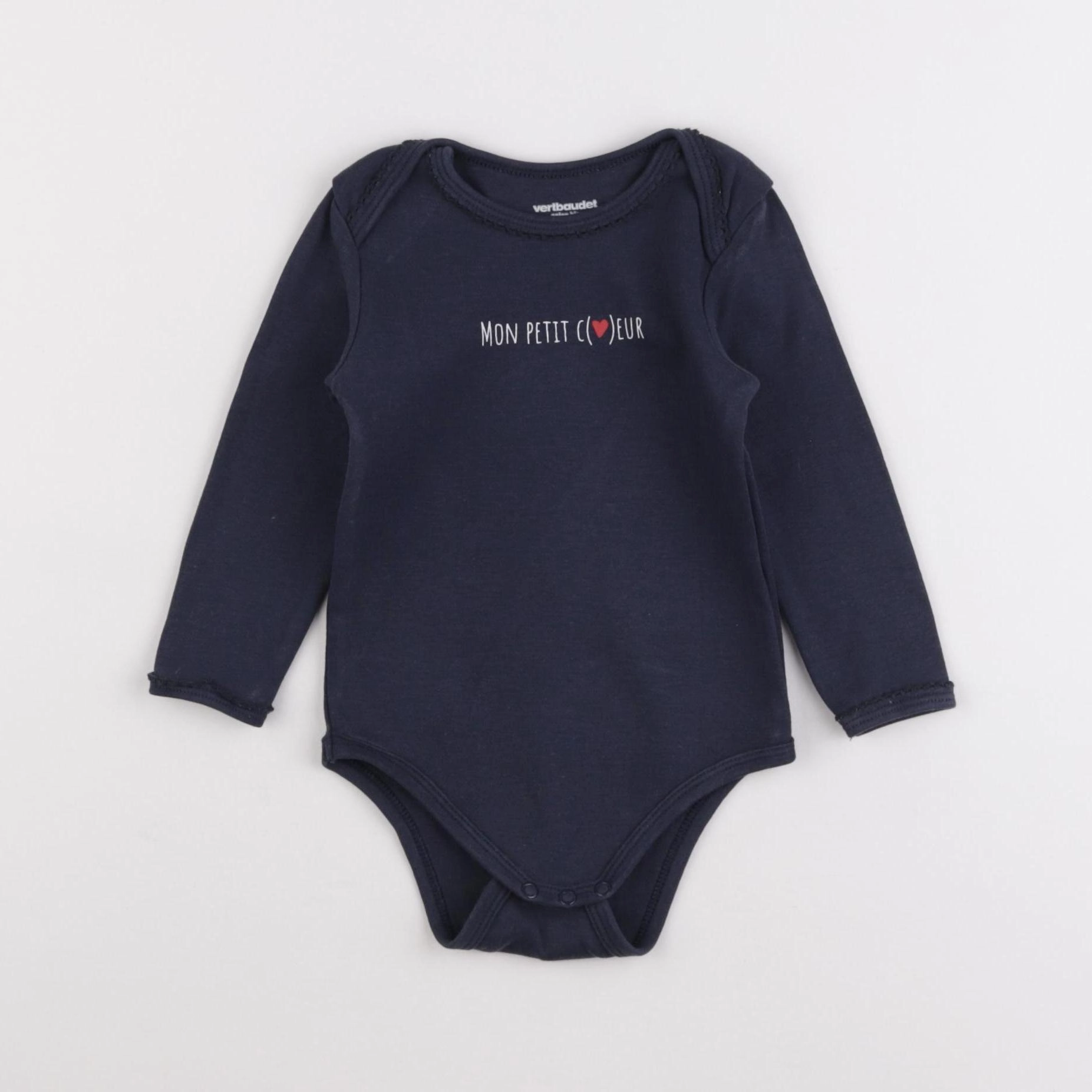 Vertbaudet - body bleu - 12 mois