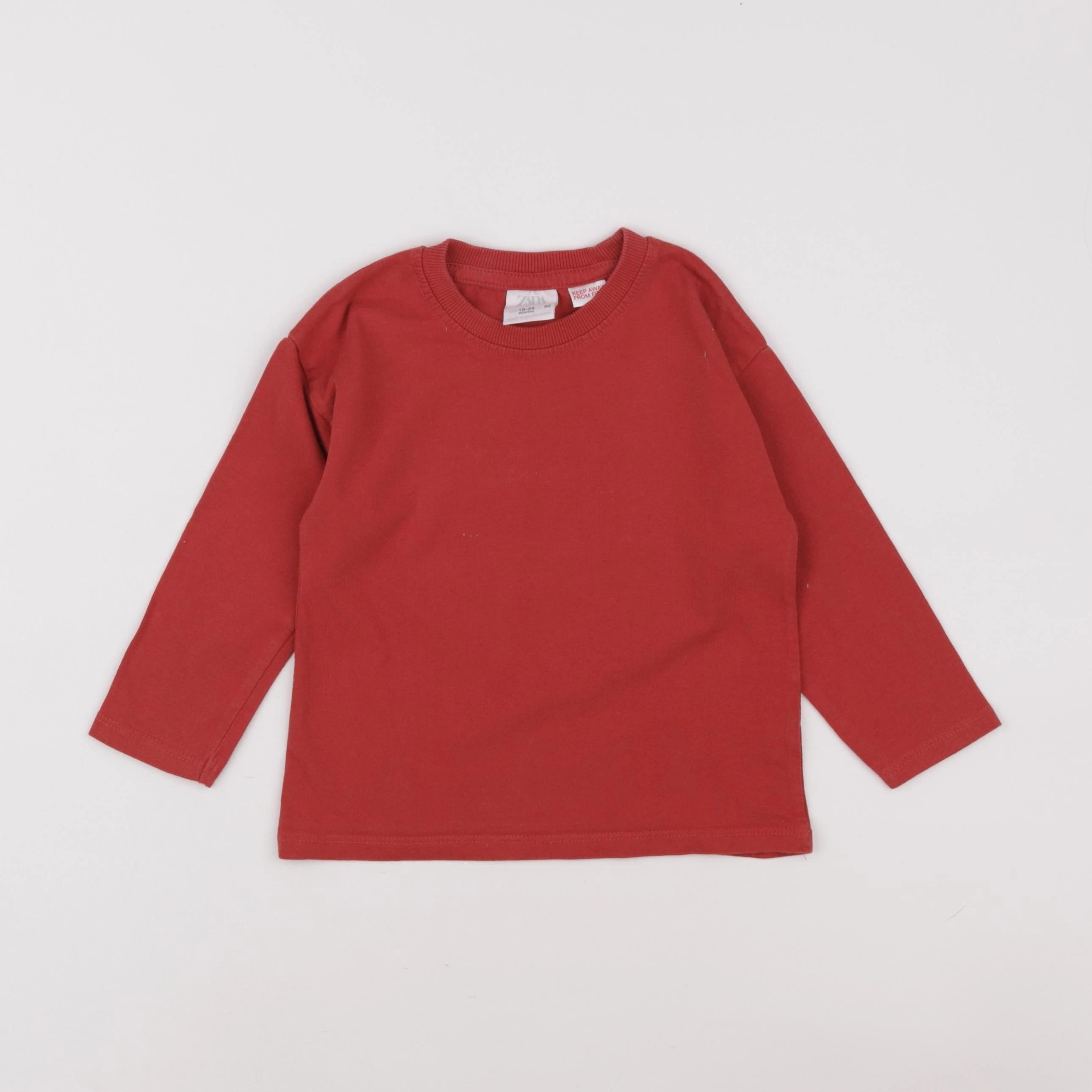 Zara - tee-shirt rouge - 18/24 mois
