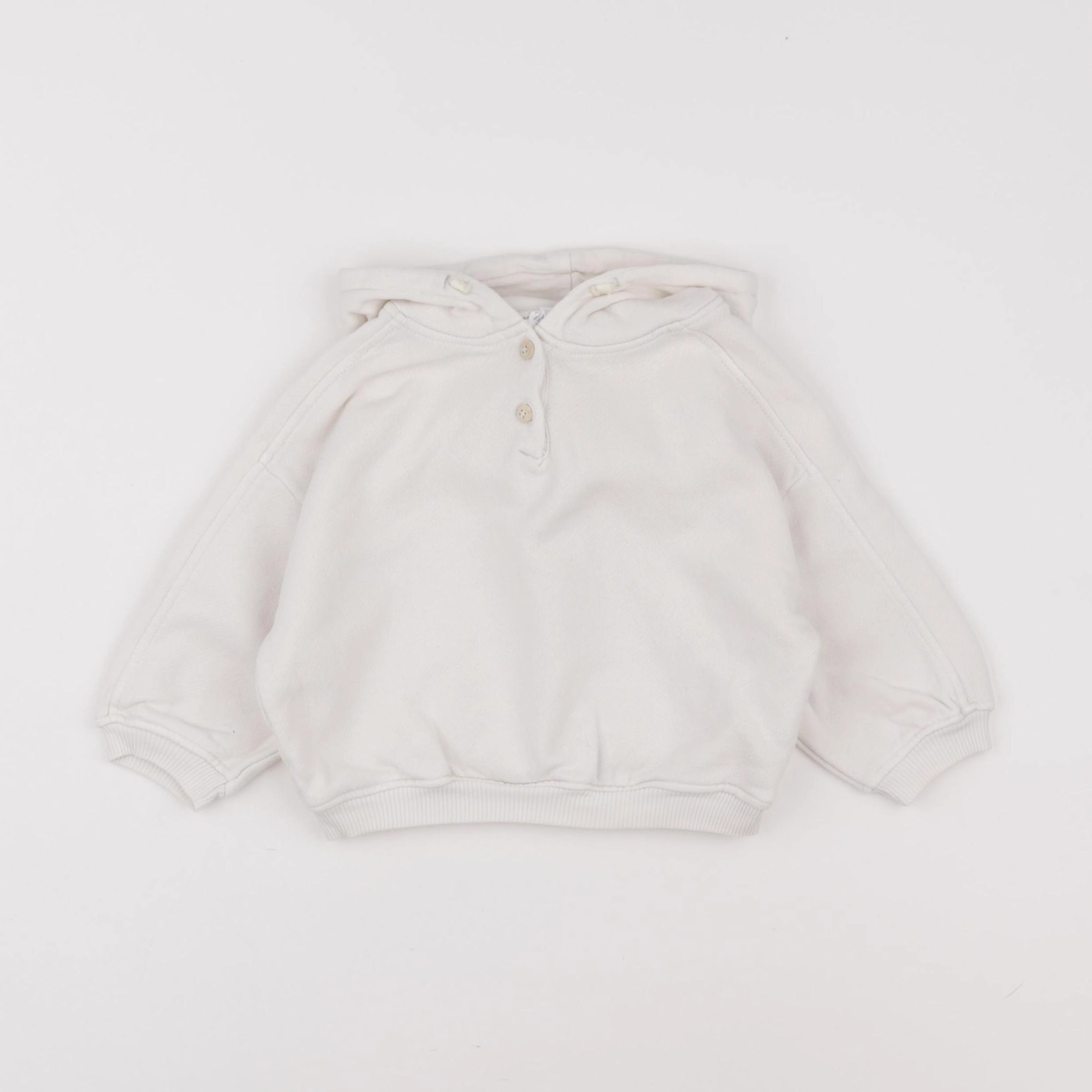 Zara - sweat blanc - 9/12 mois