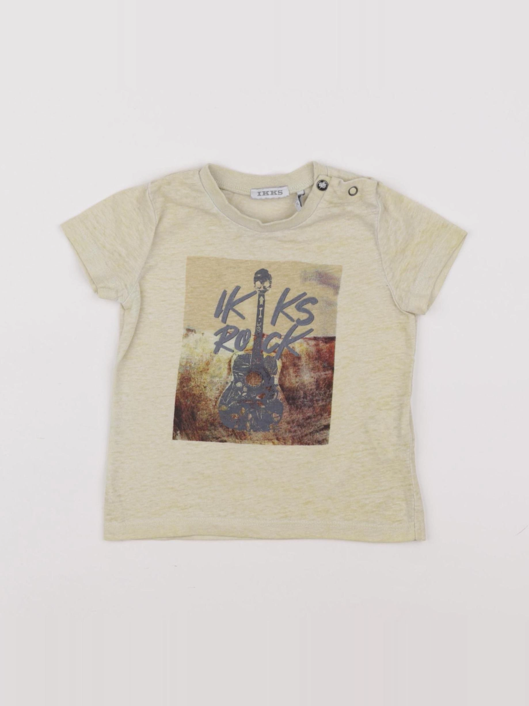IKKS - tee-shirt jaune - 12 mois