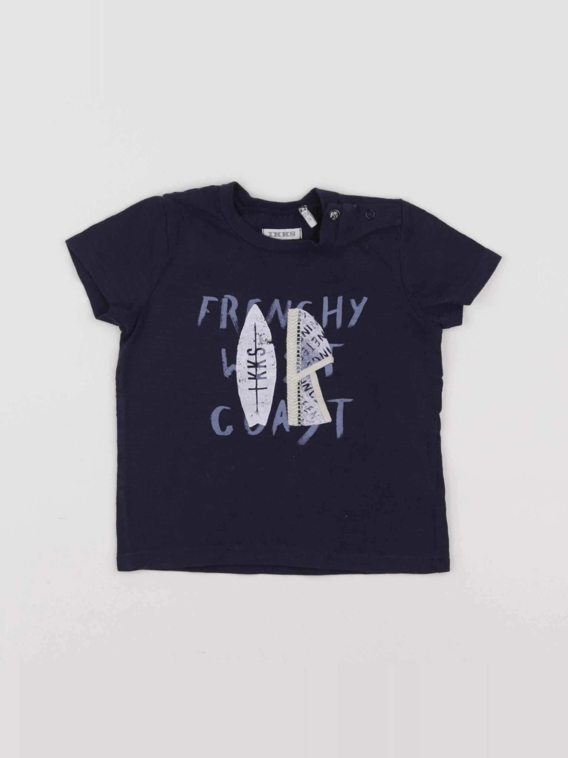 IKKS - tee-shirt bleu - 12 mois