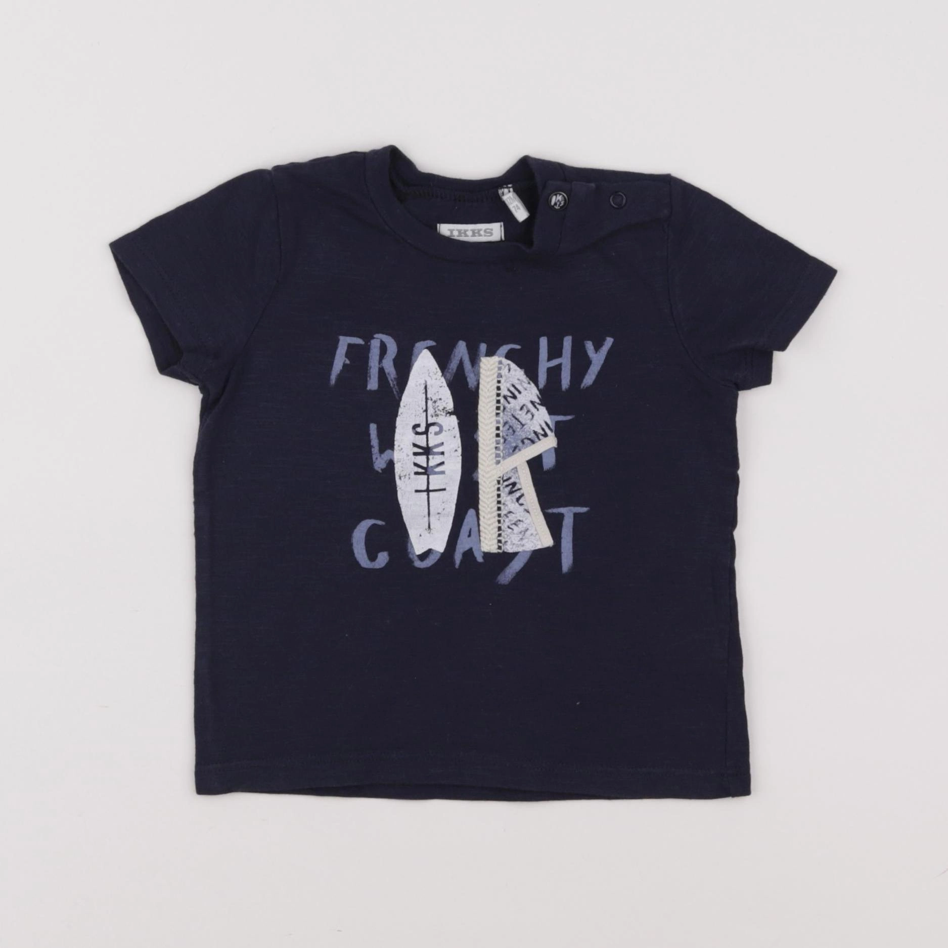 IKKS - tee-shirt bleu - 12 mois