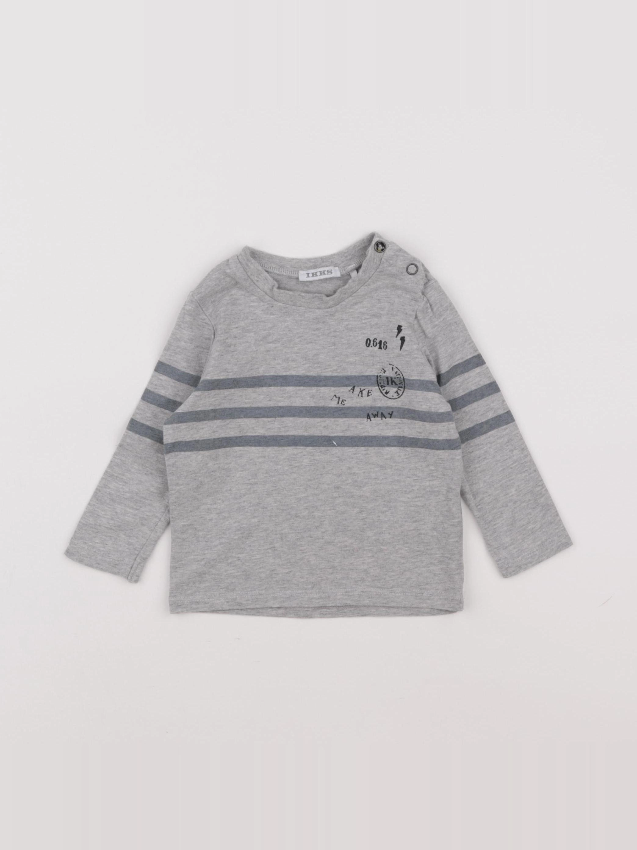 IKKS - tee-shirt gris - 6 mois