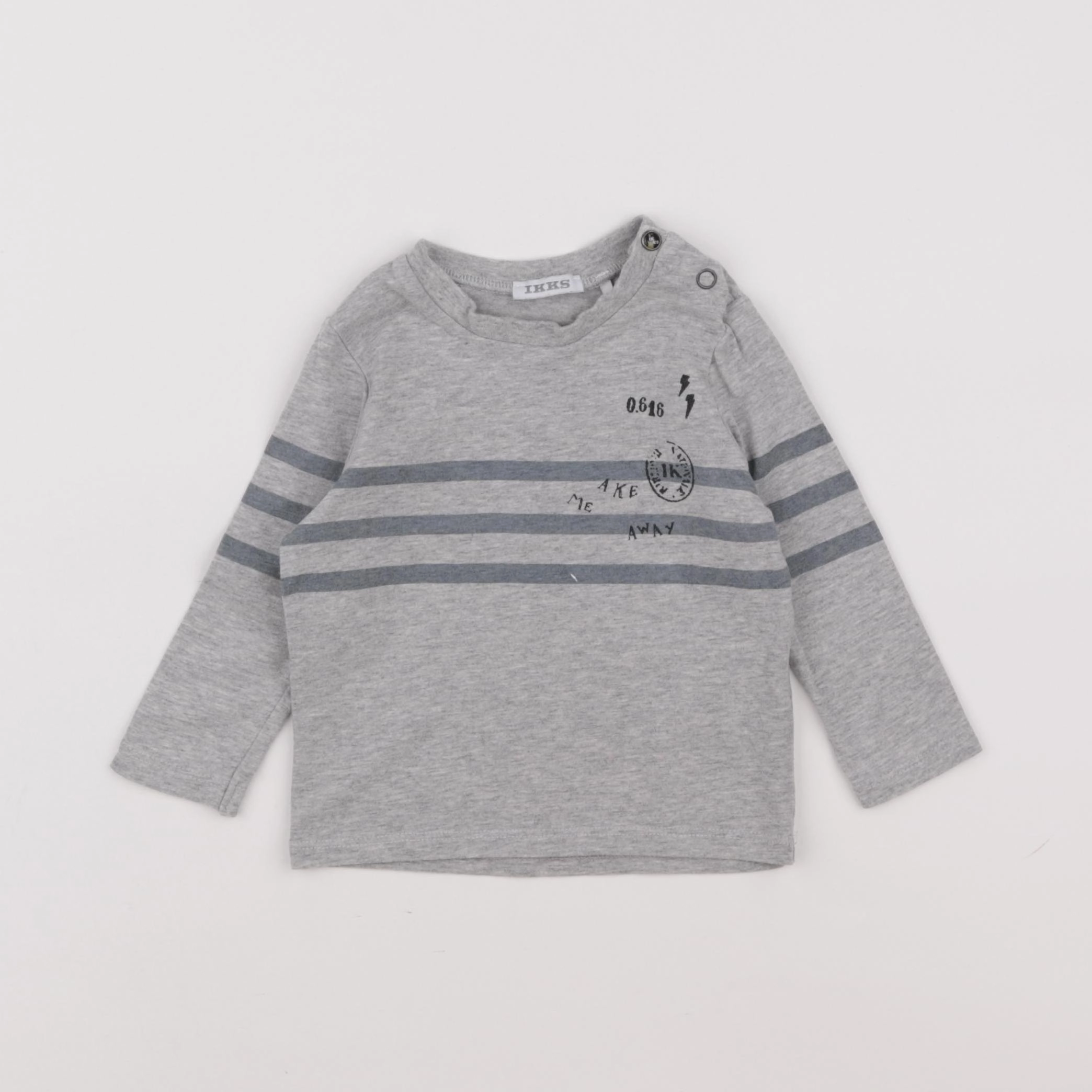 IKKS - tee-shirt gris - 6 mois