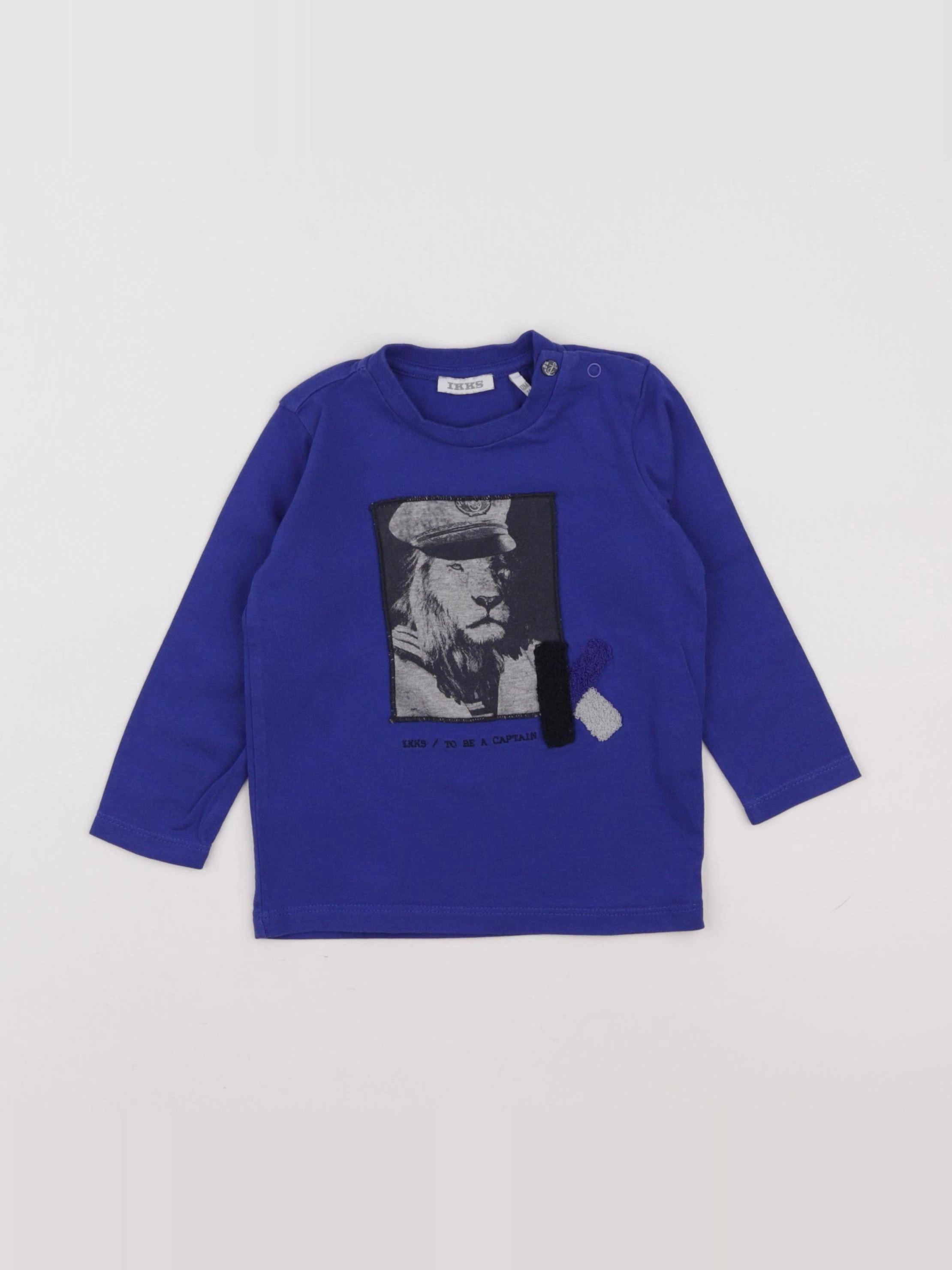 IKKS - tee-shirt bleu - 12 mois