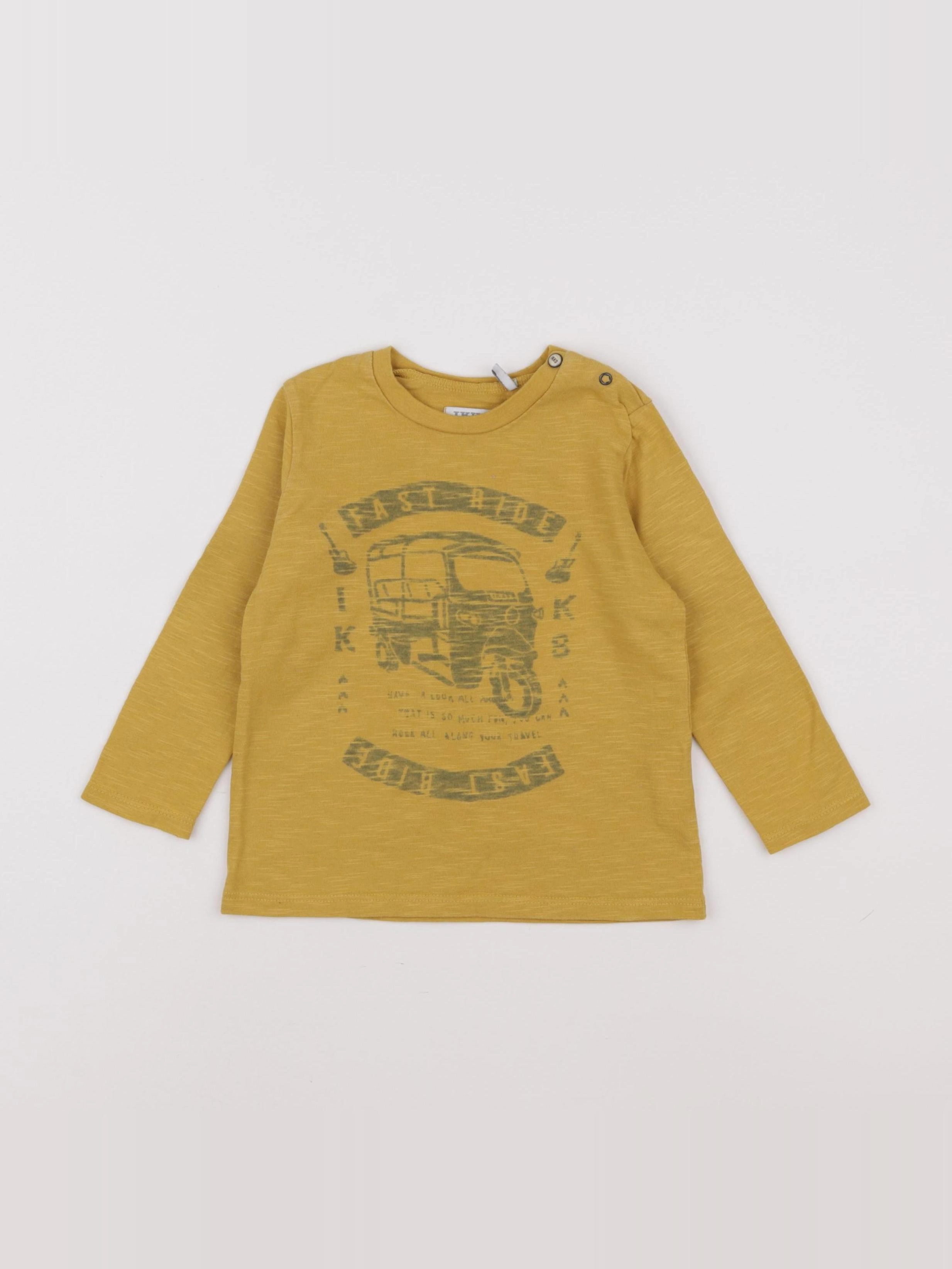 IKKS - tee-shirt jaune - 2 ans