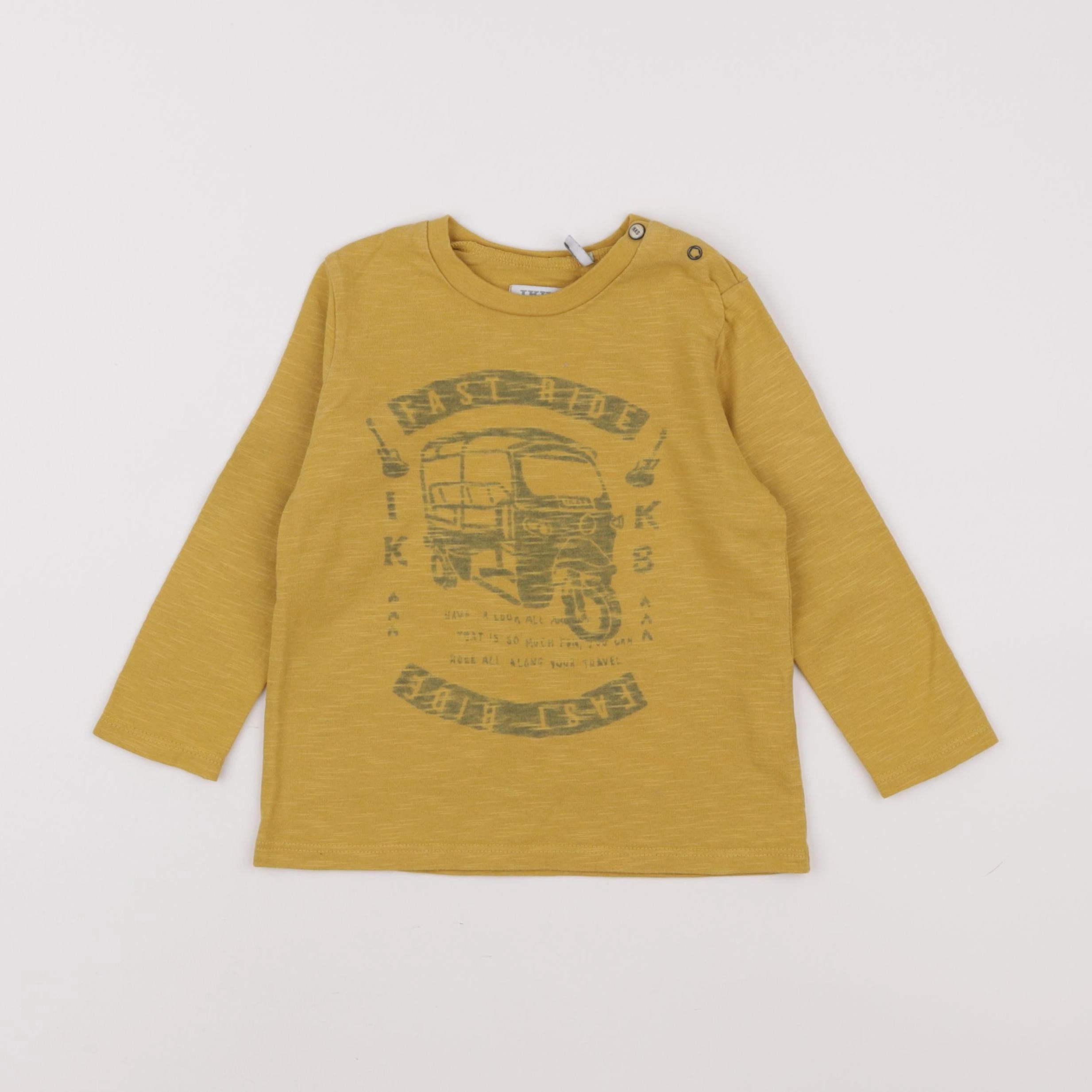IKKS - tee-shirt jaune - 2 ans