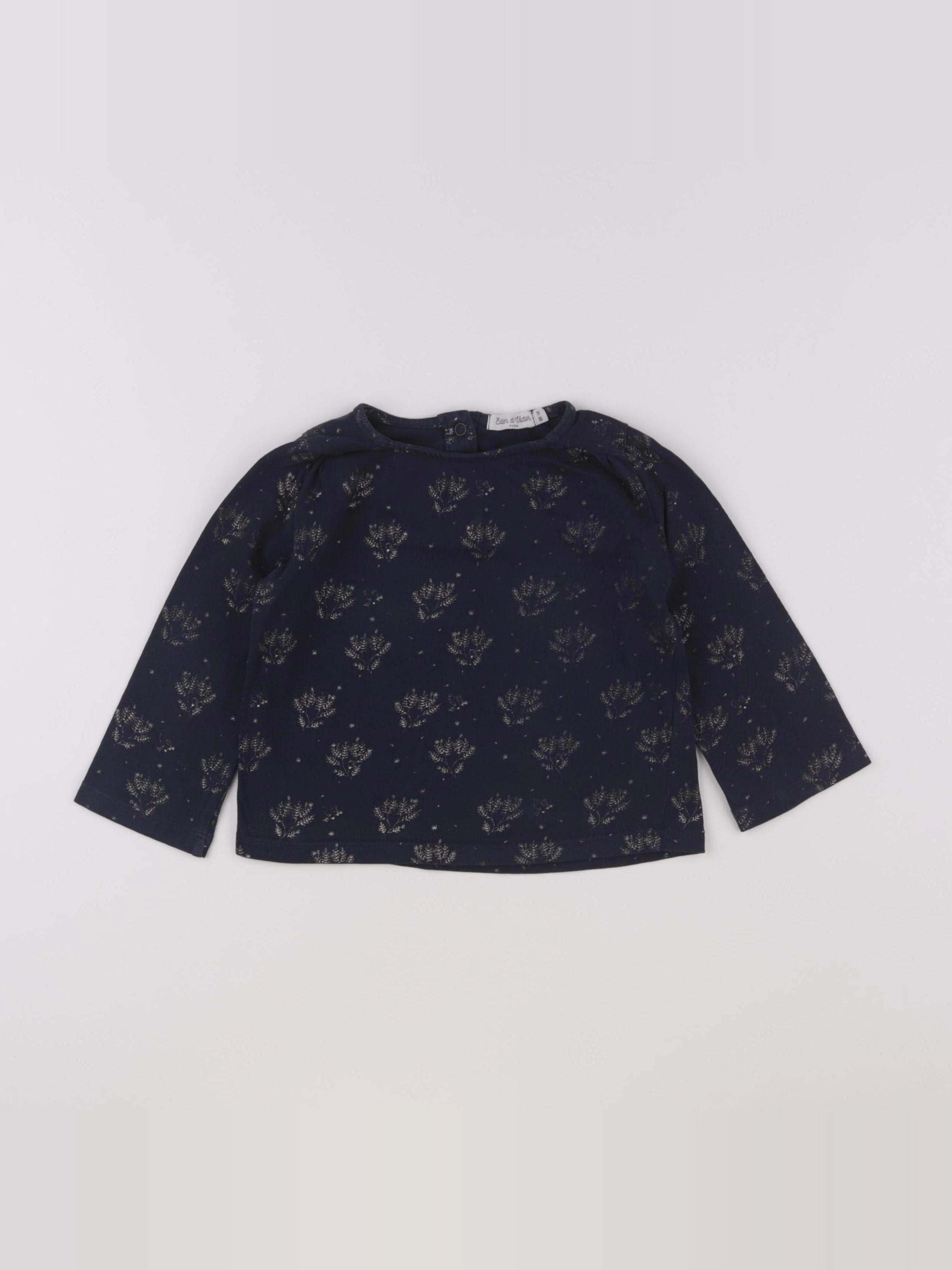 Eden & Victor - tee-shirt bleu, or - 2 ans