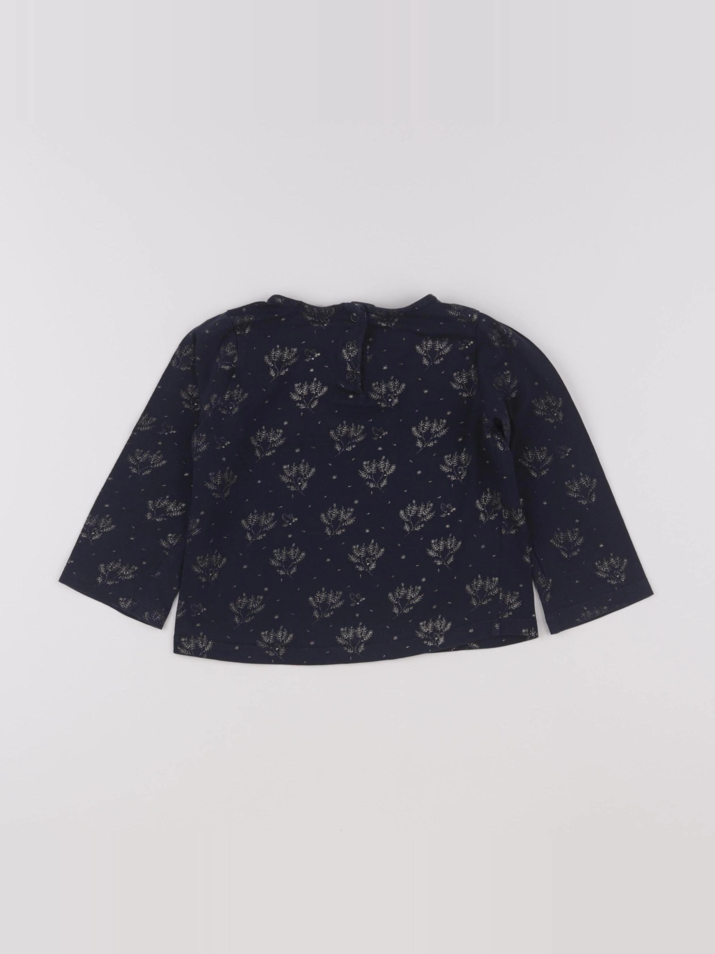 Eden & Victor - tee-shirt bleu, or - 2 ans