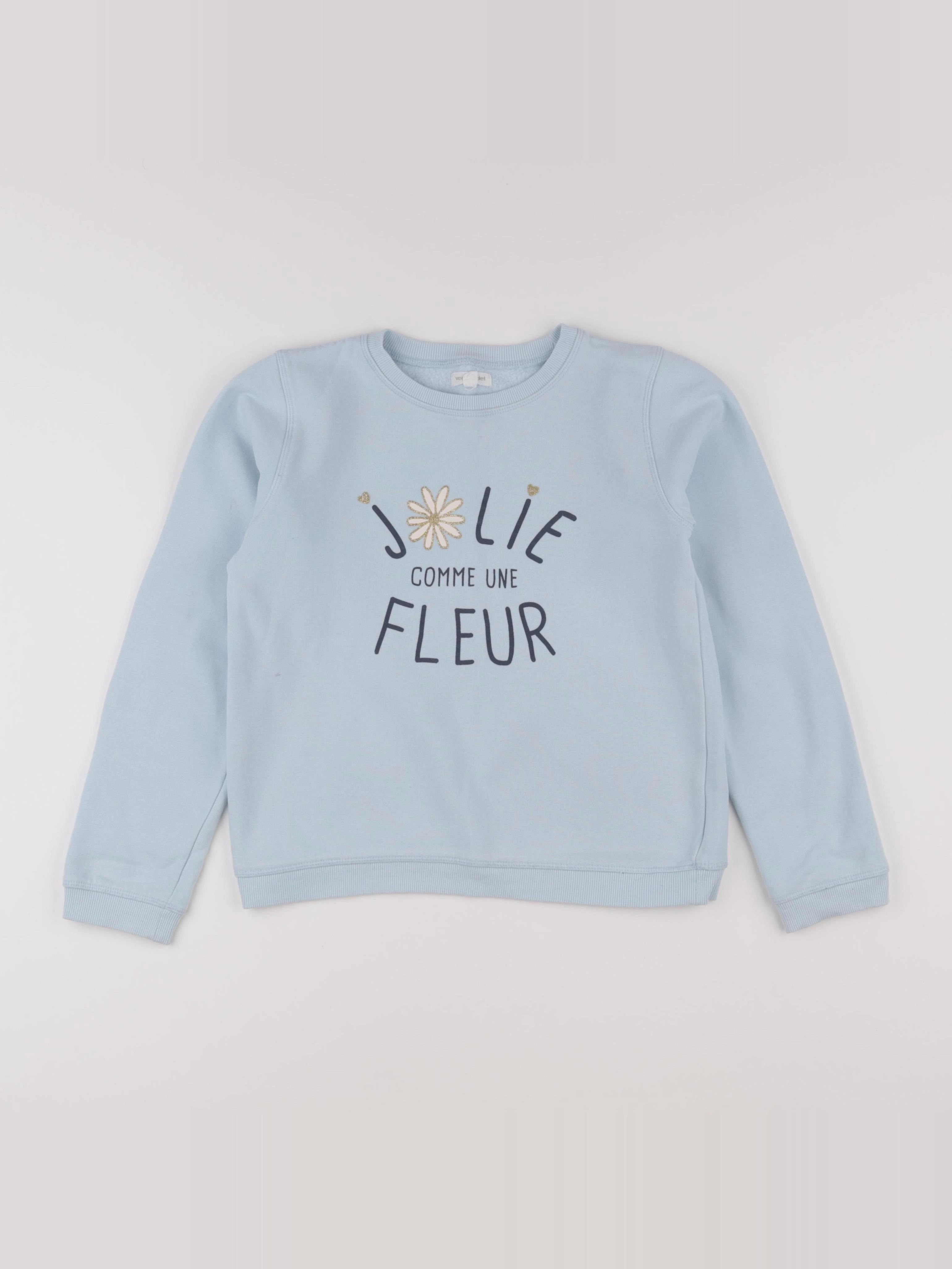 Vertbaudet - sweat bleu - 10 ans