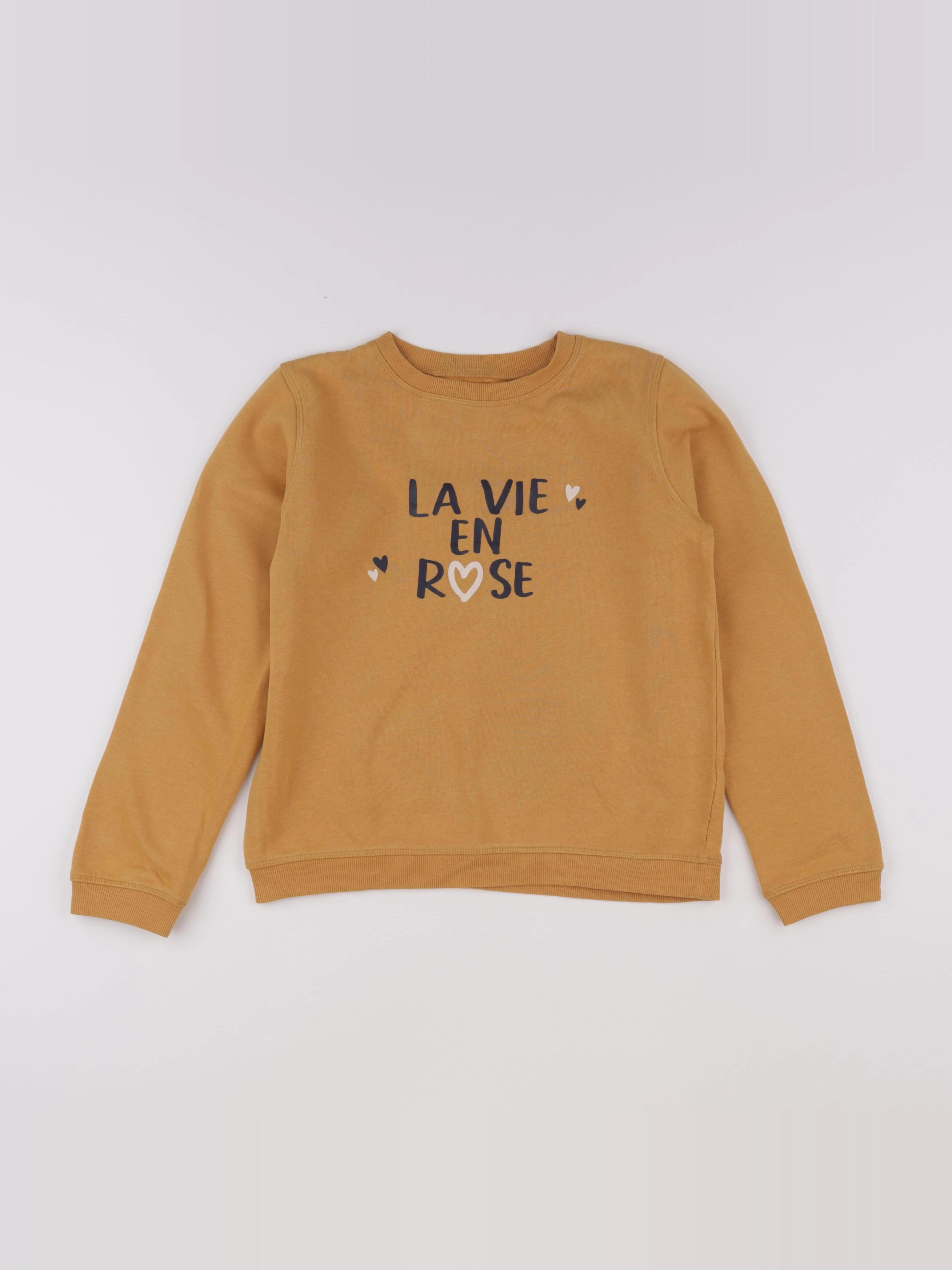 Vertbaudet - sweat jaune - 10 ans