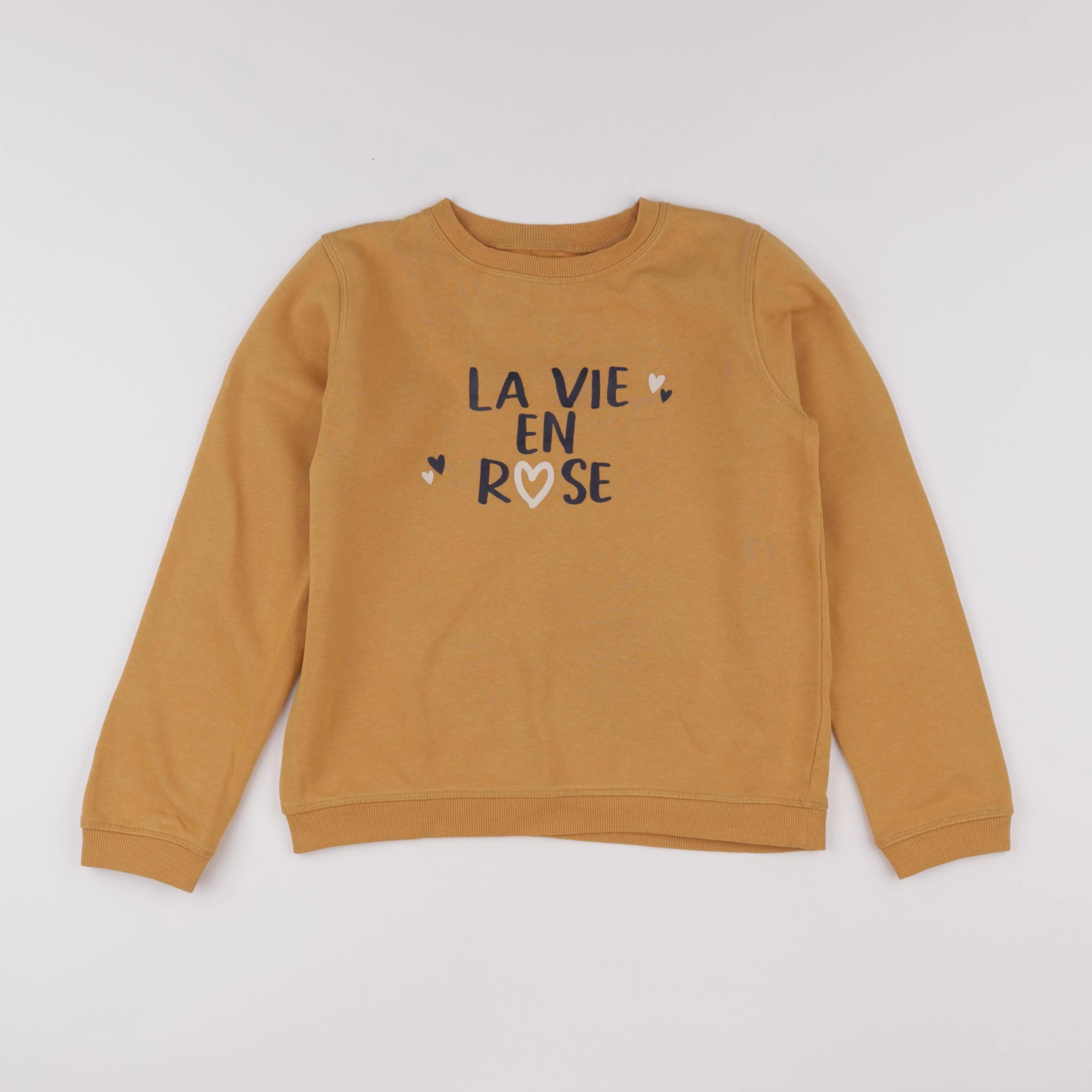 Vertbaudet - sweat jaune - 10 ans