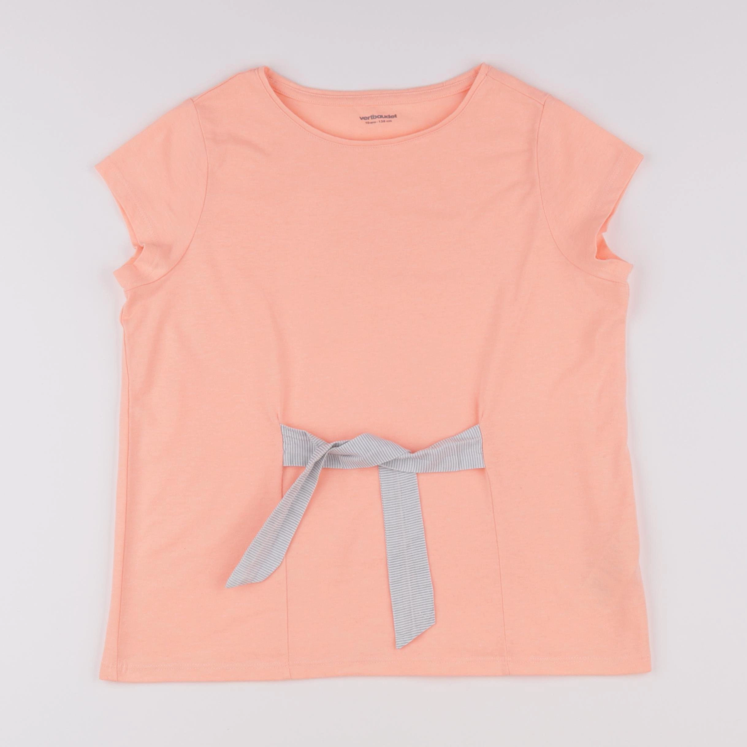 Vertbaudet - tee-shirt orange fluo - 10 ans