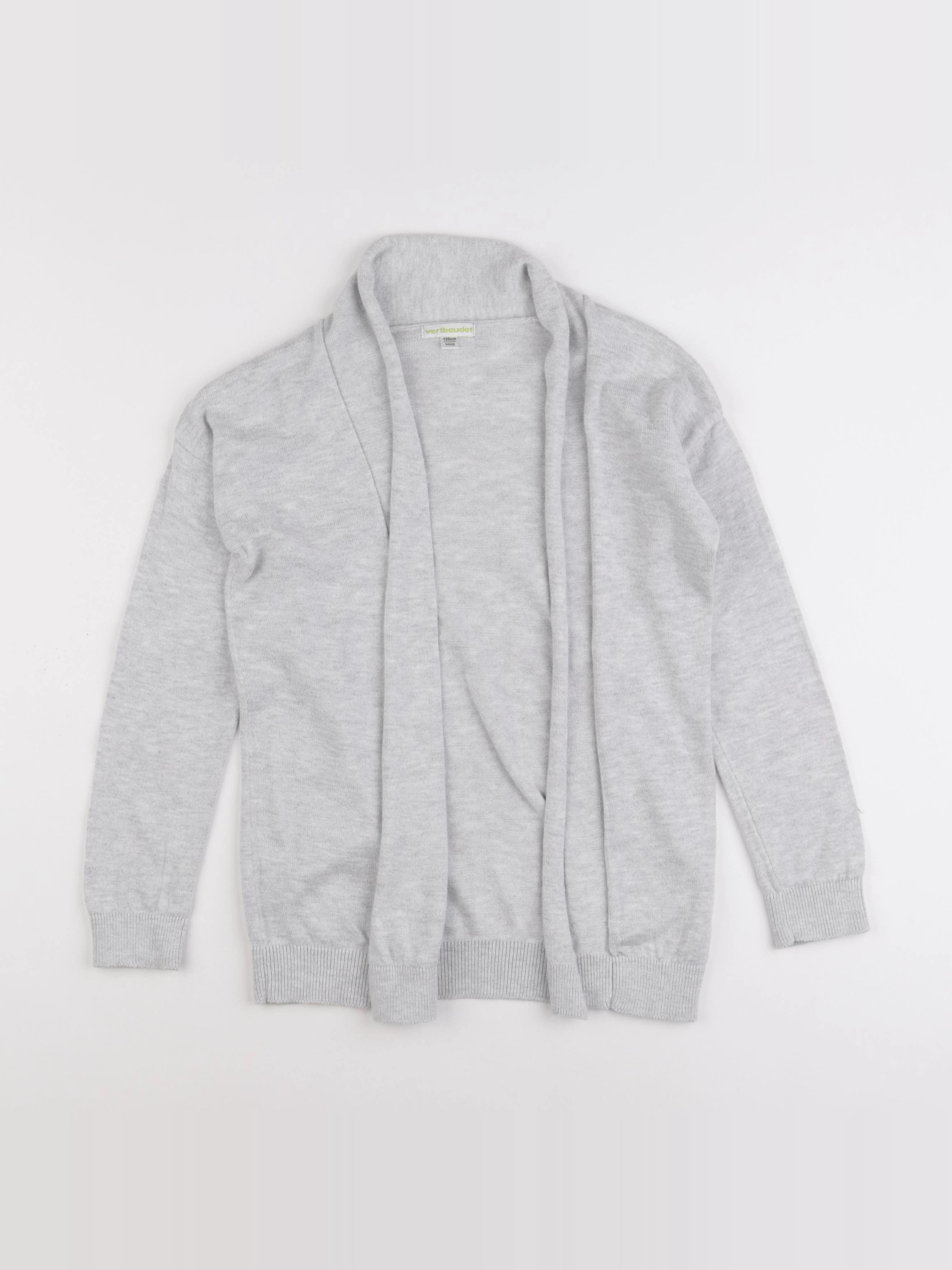Vertbaudet - gilet gris - 8 ans