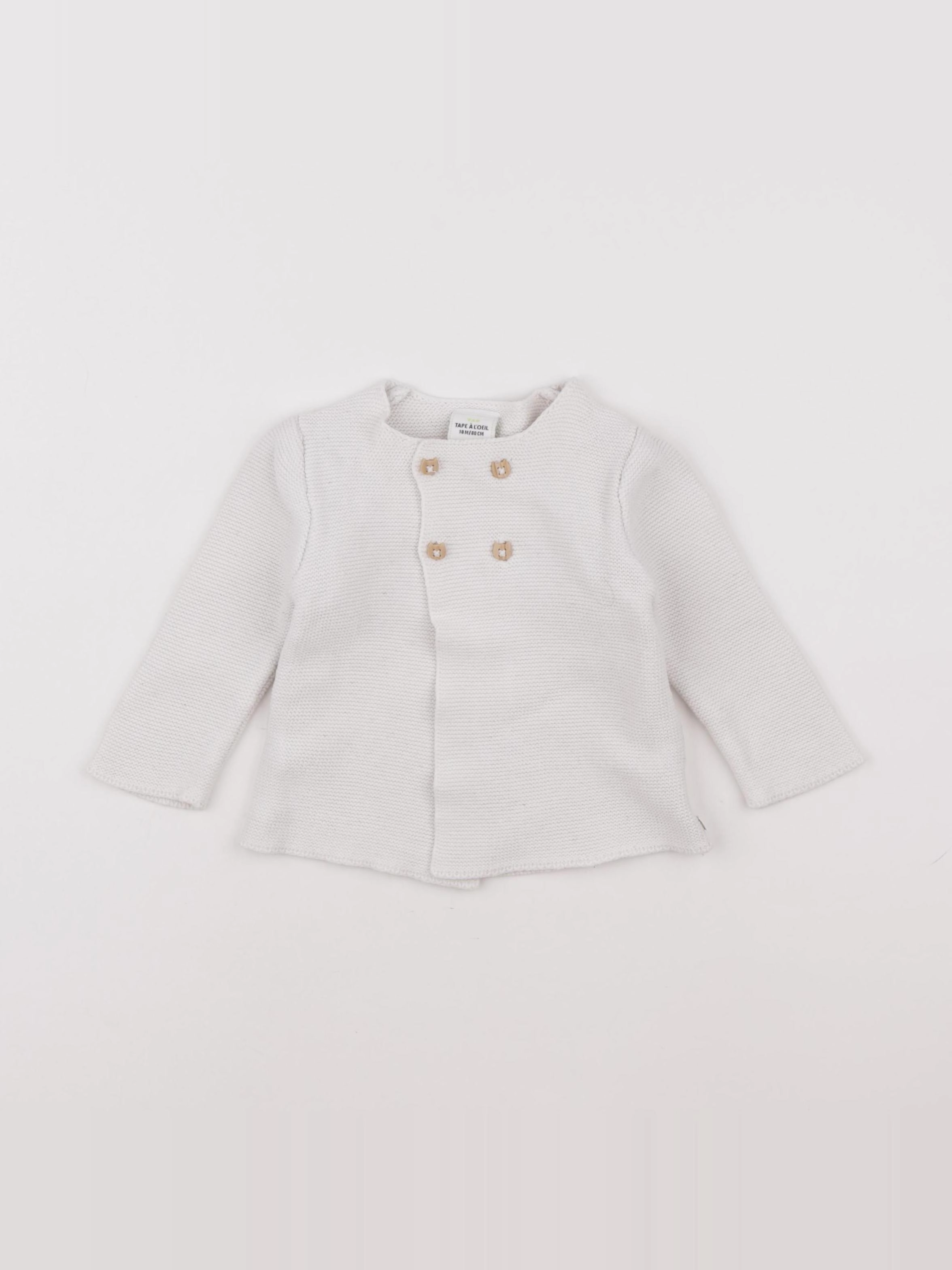 Tape à l'oeil - gilet blanc - 18 mois