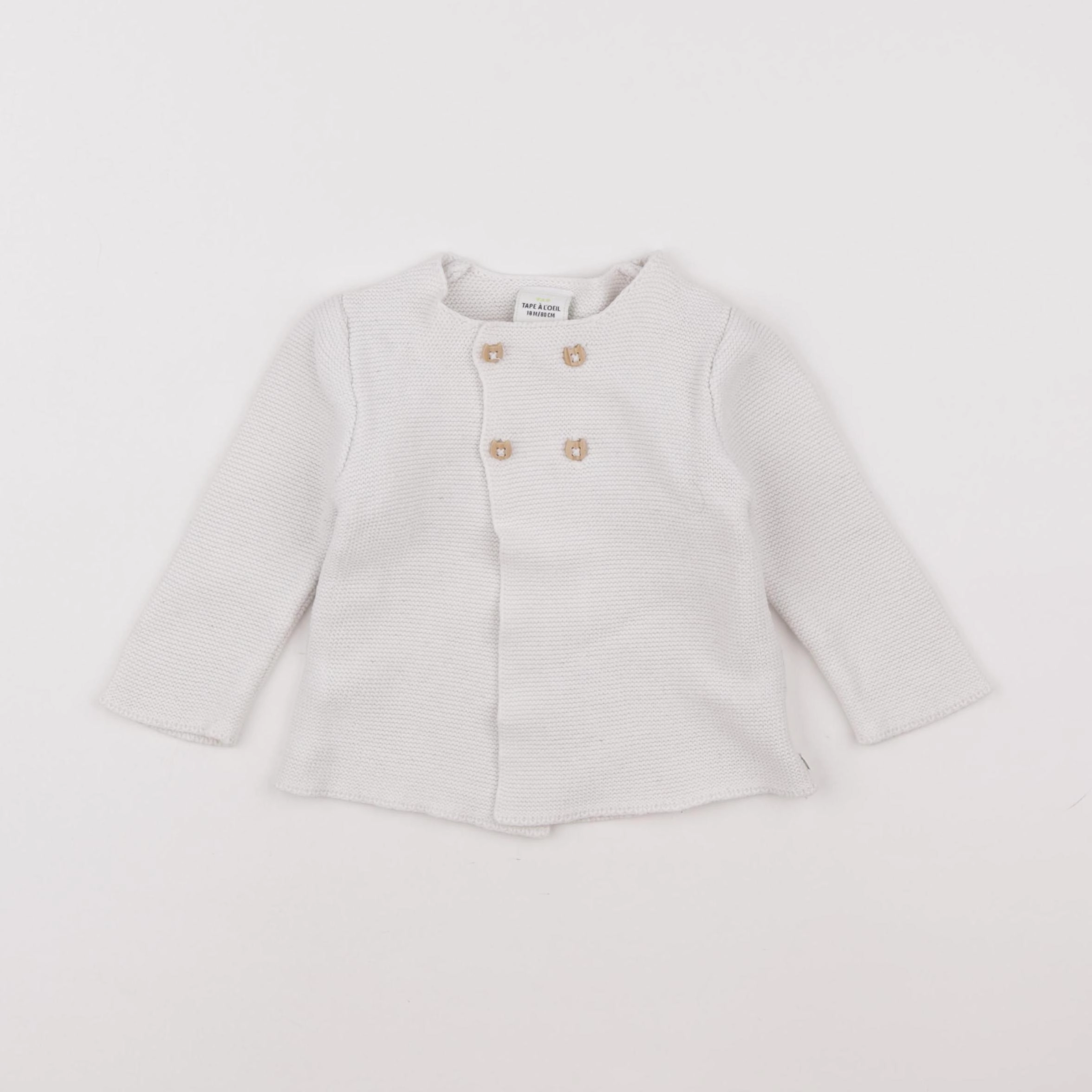 Tape à l'oeil - gilet blanc - 18 mois