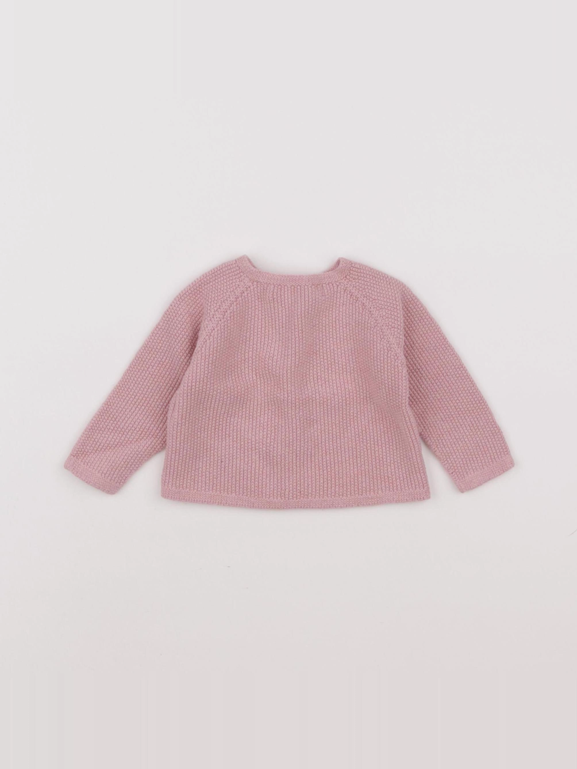 Zara - pull rose - 3/6 mois
