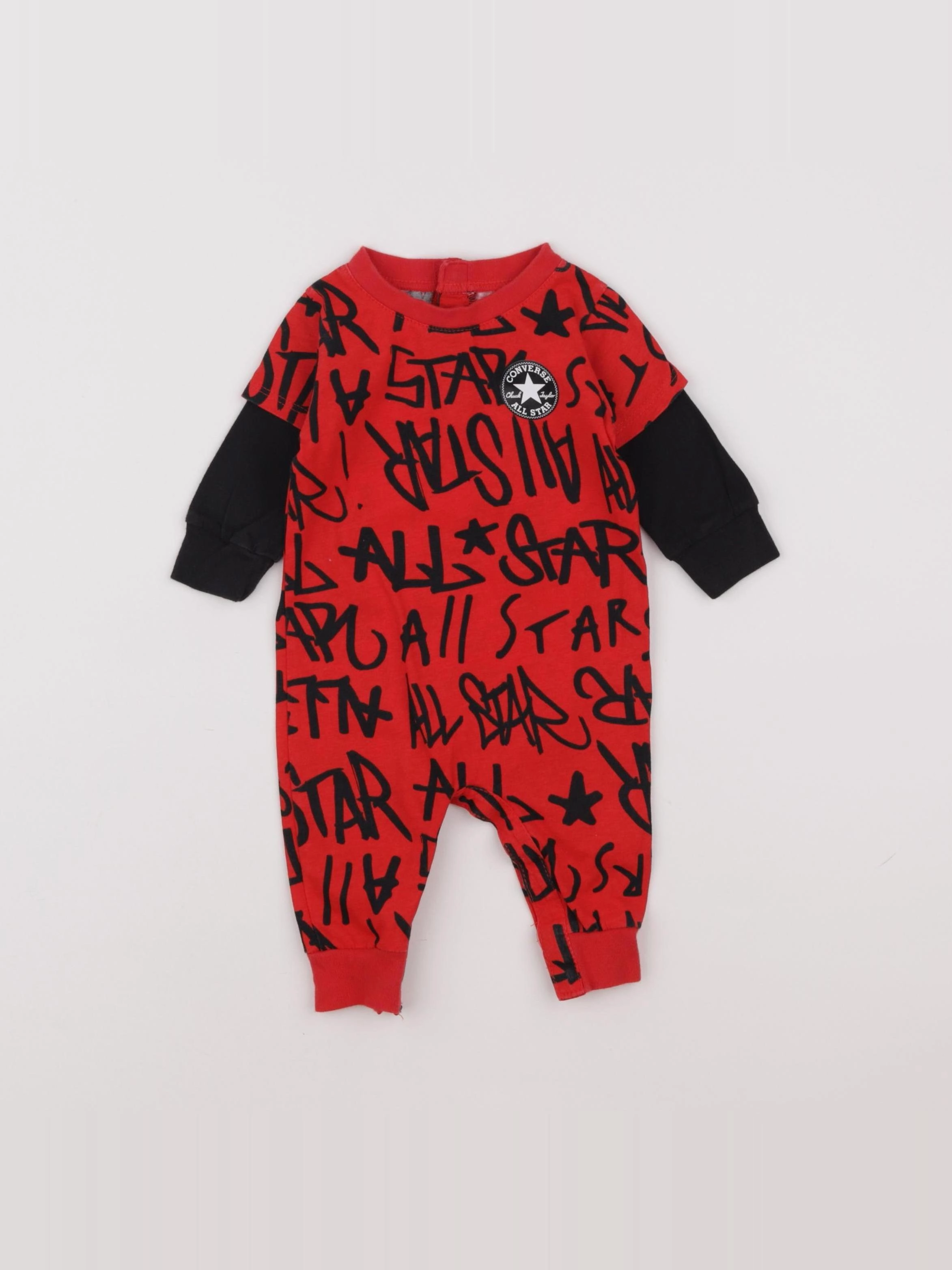 Converse - combinaison noir, rouge - 3 mois