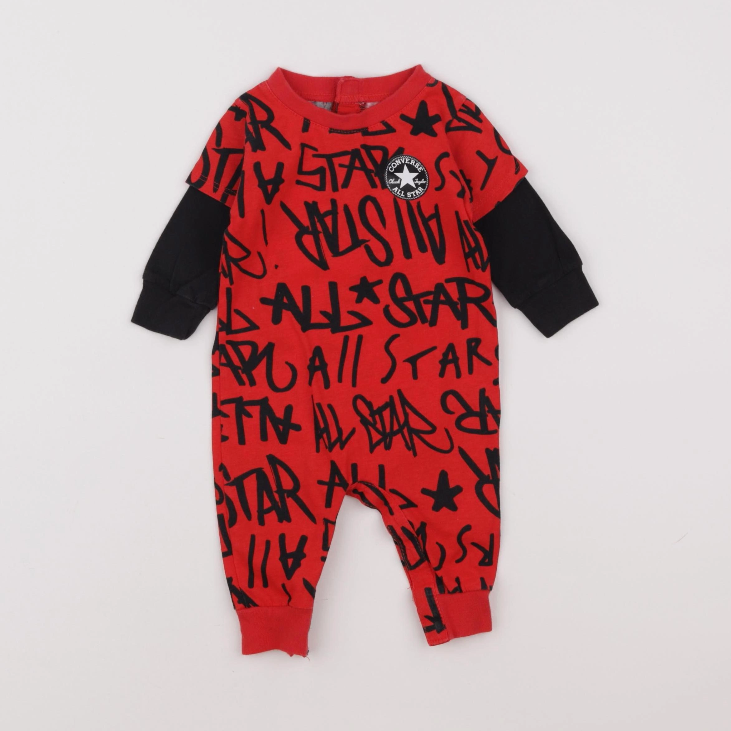 Converse - combinaison noir, rouge - 3 mois