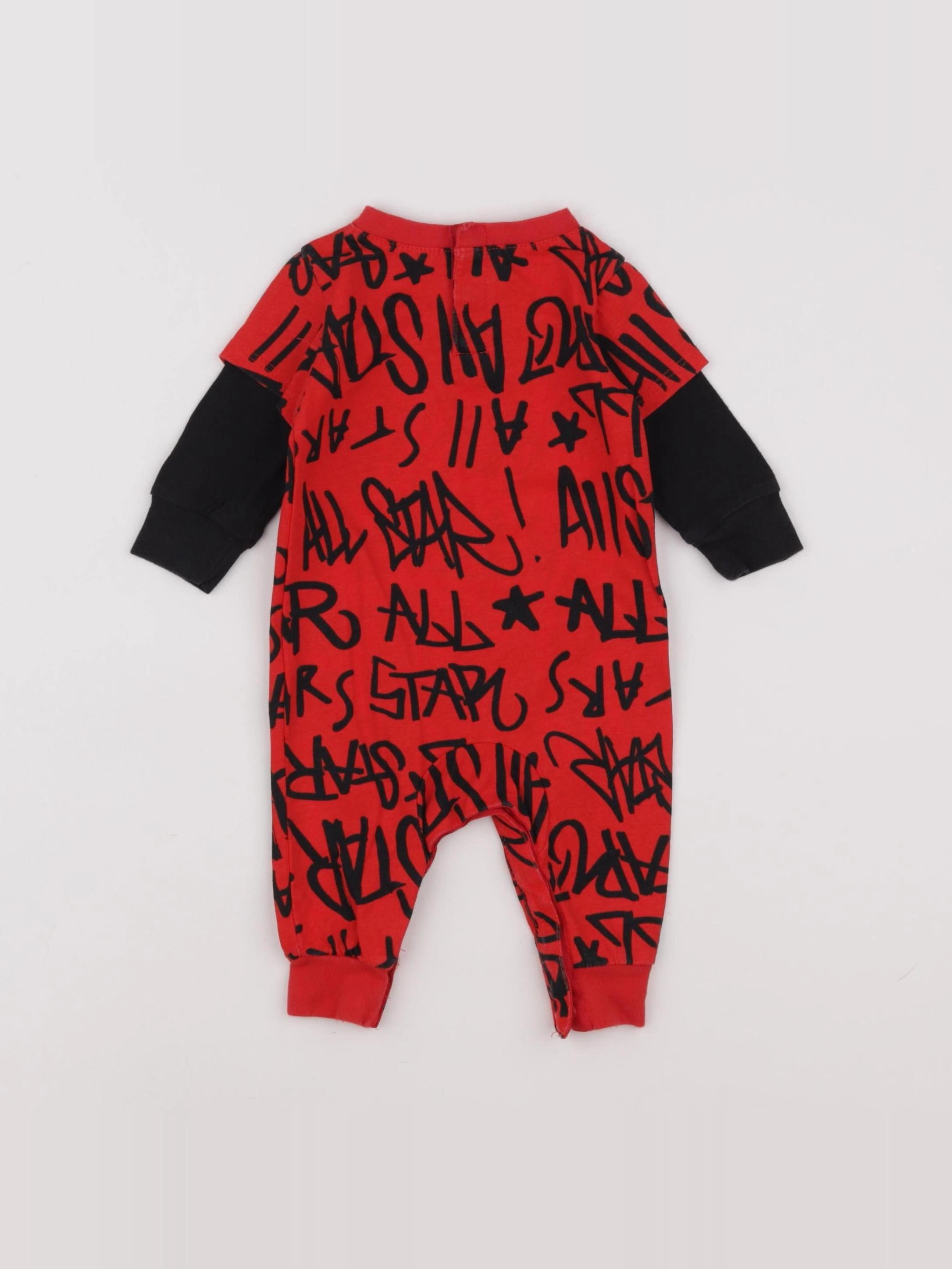 Converse - combinaison noir, rouge - 3 mois