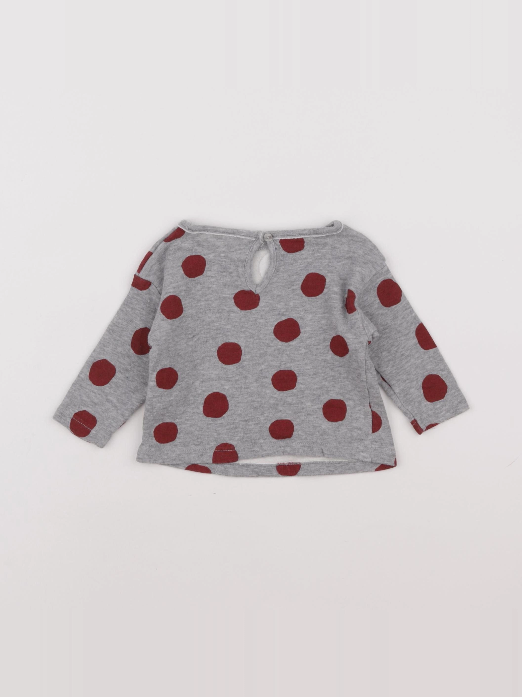 Zara - tee-shirt gris - 3/6 mois