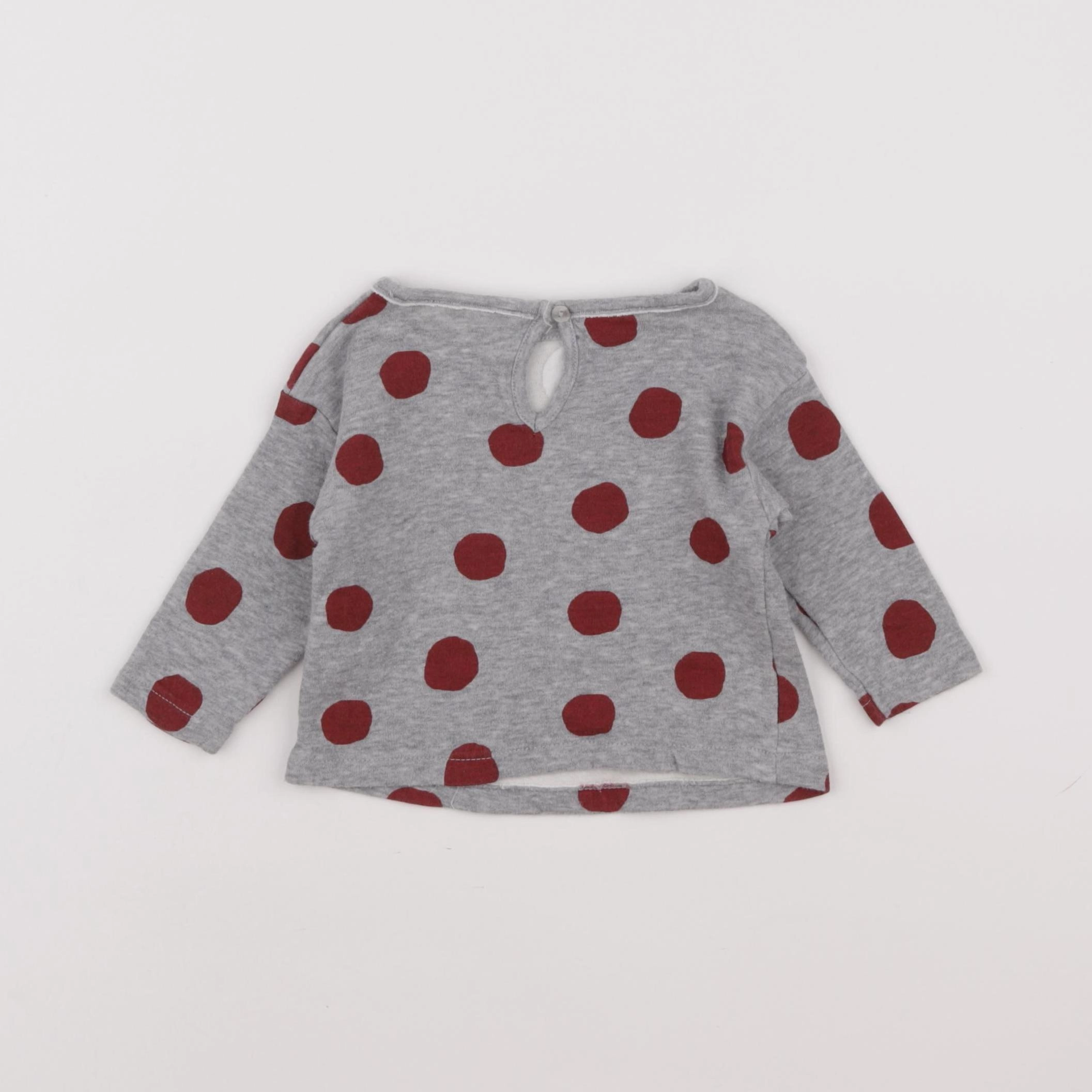 Zara - tee-shirt gris - 3/6 mois