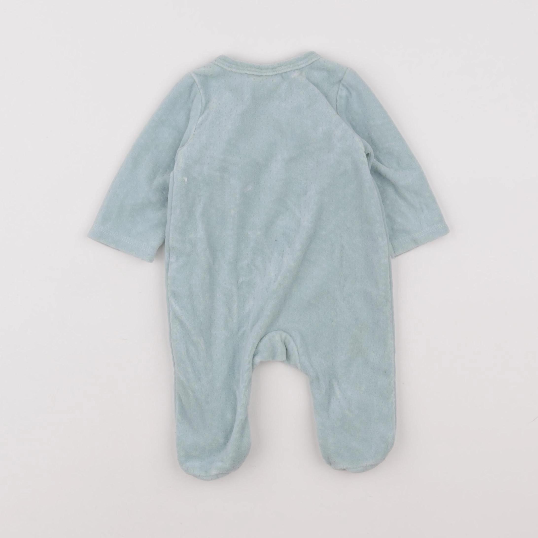 Tape à l'oeil - pyjama velours bleu - 1 mois