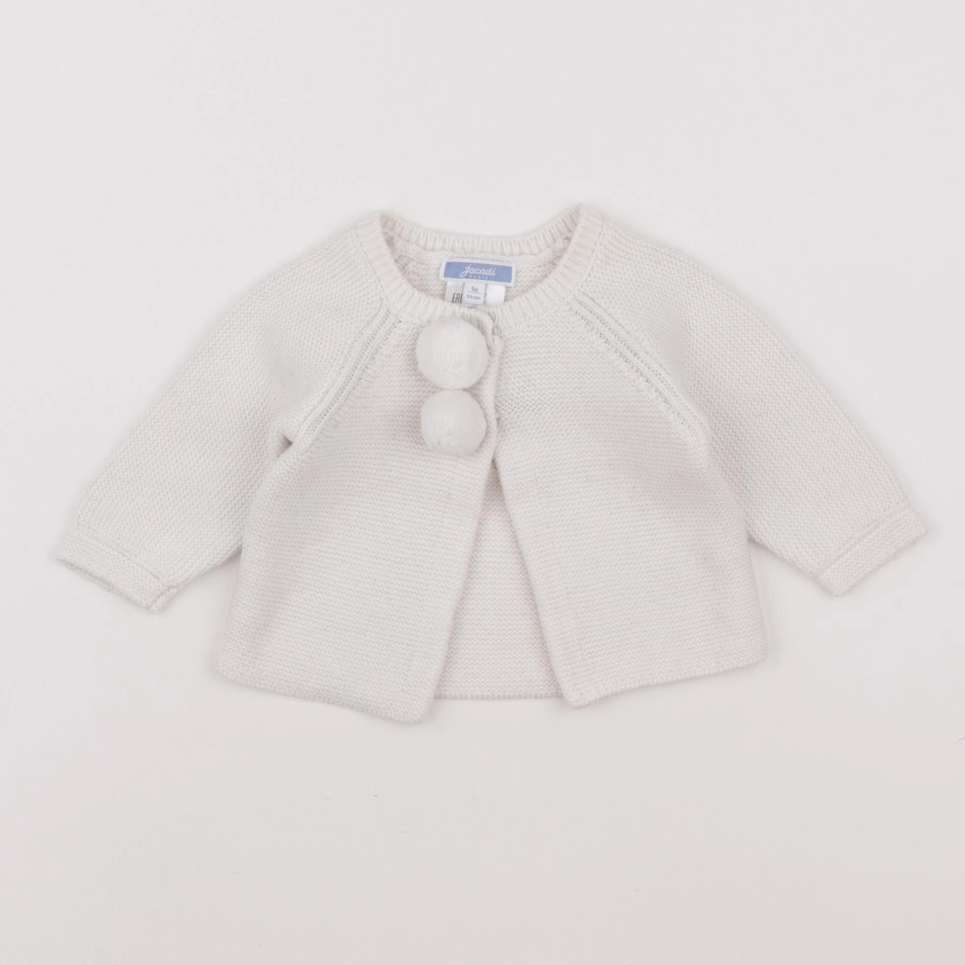 Jacadi - gilet blanc - 1 mois
