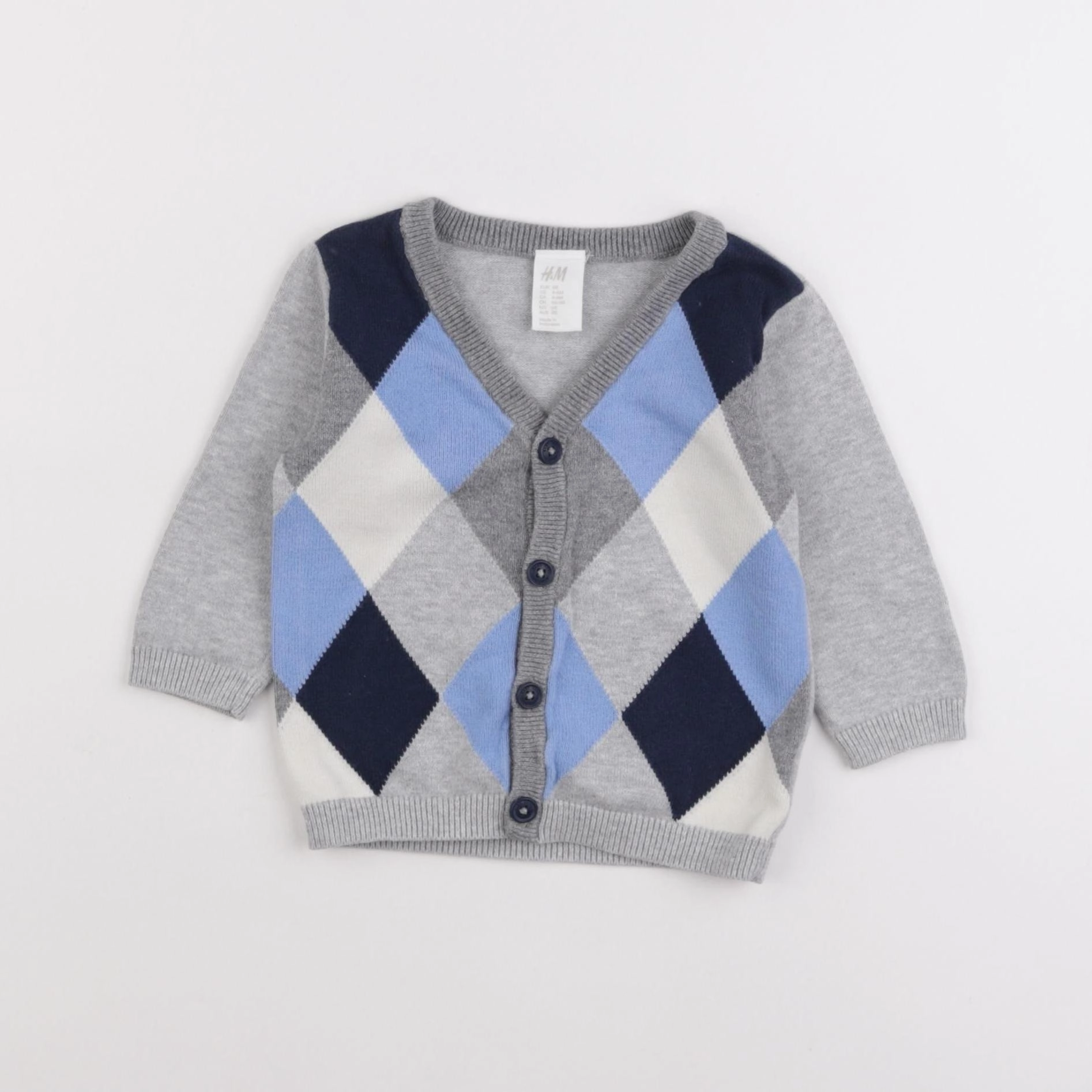 H&M - gilet gris - 3/6 mois