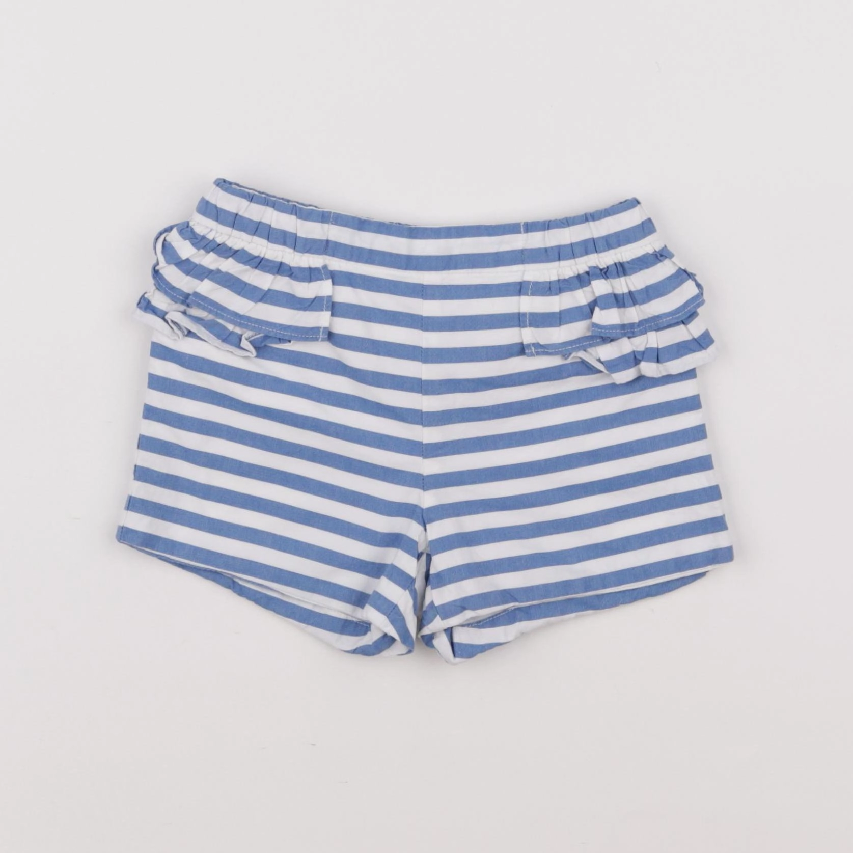 Jacadi - short volants au dos blanc, bleu - 18 mois