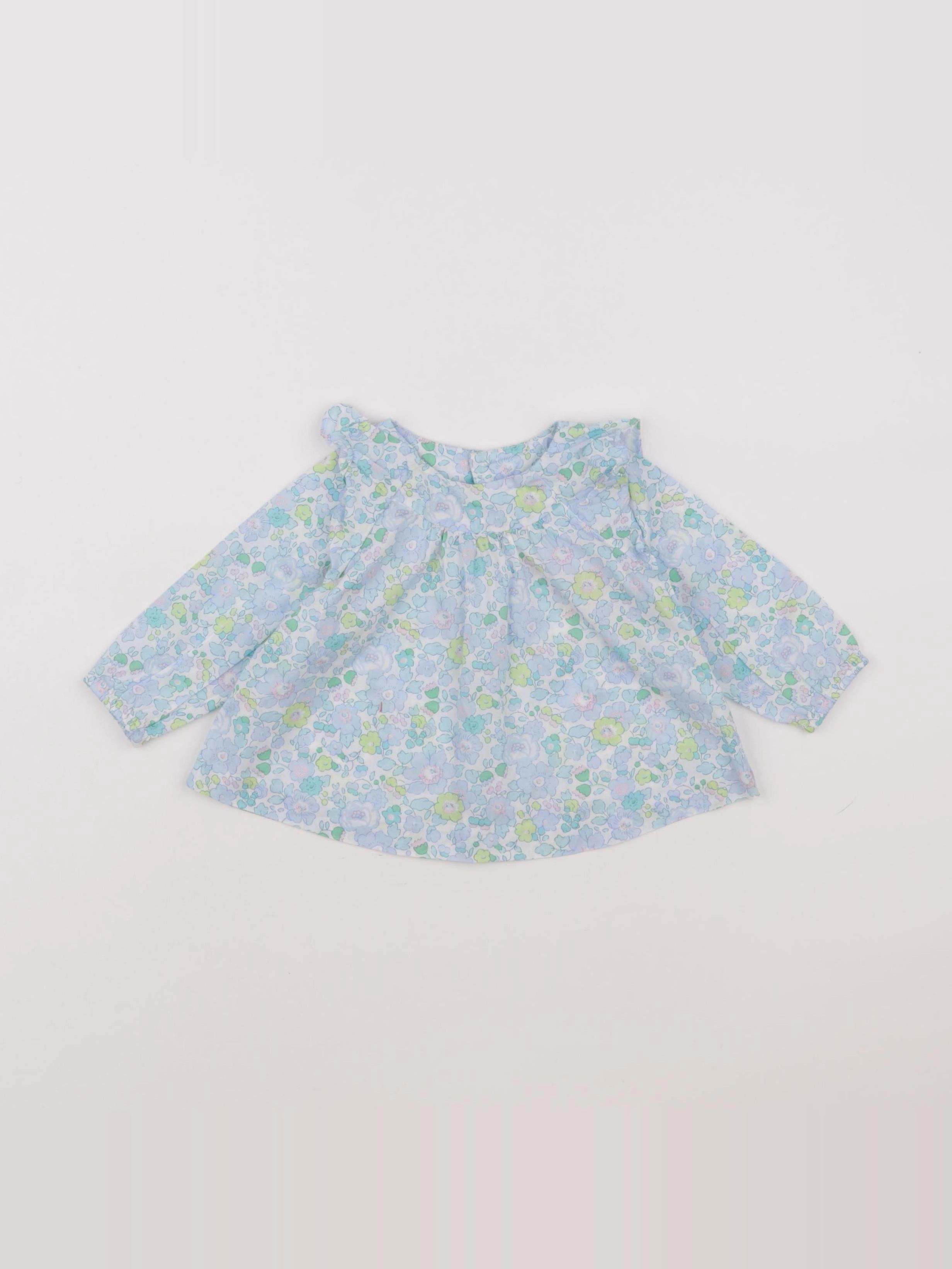Jacadi - blouse liberty bleu - 6 mois