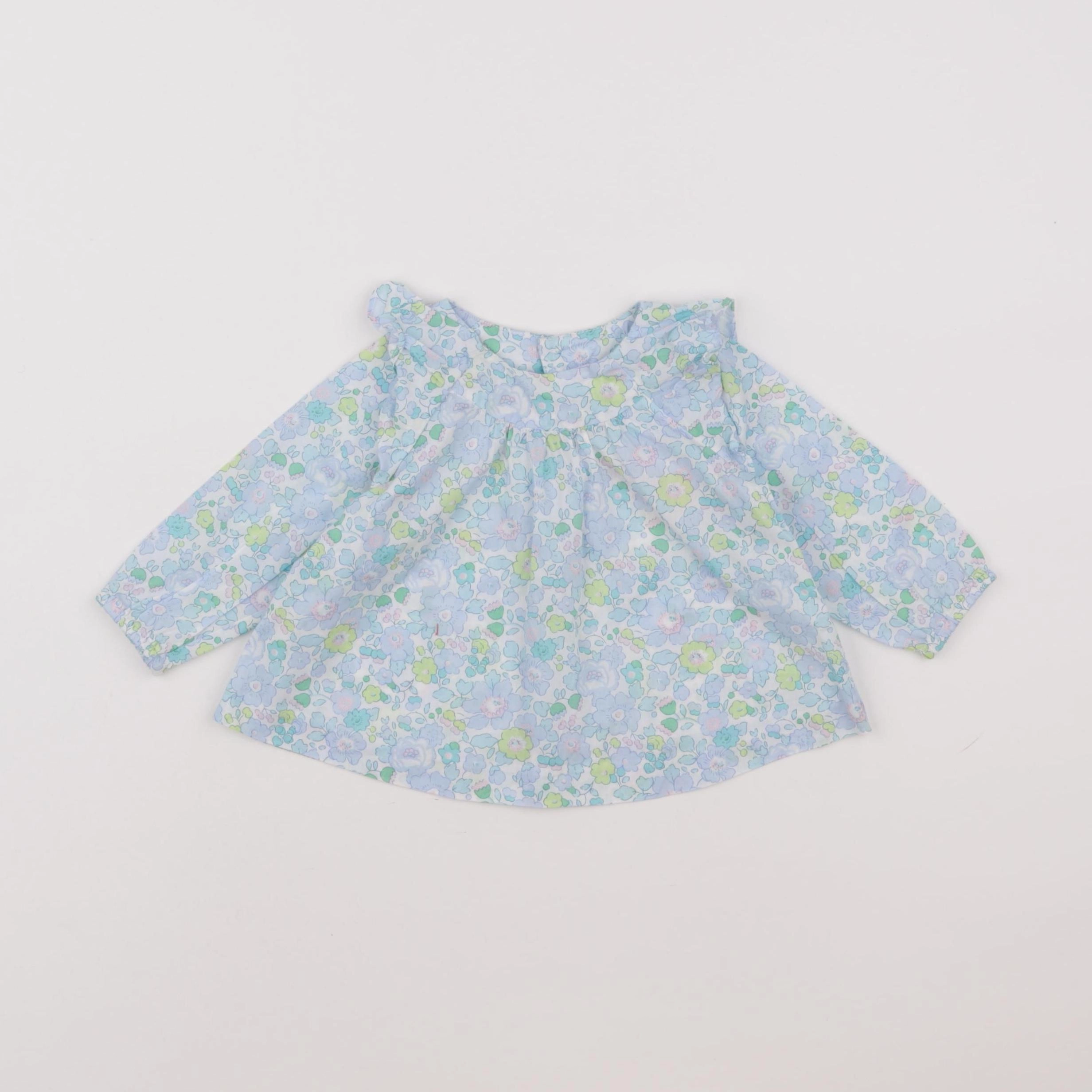 Jacadi - blouse liberty bleu - 6 mois