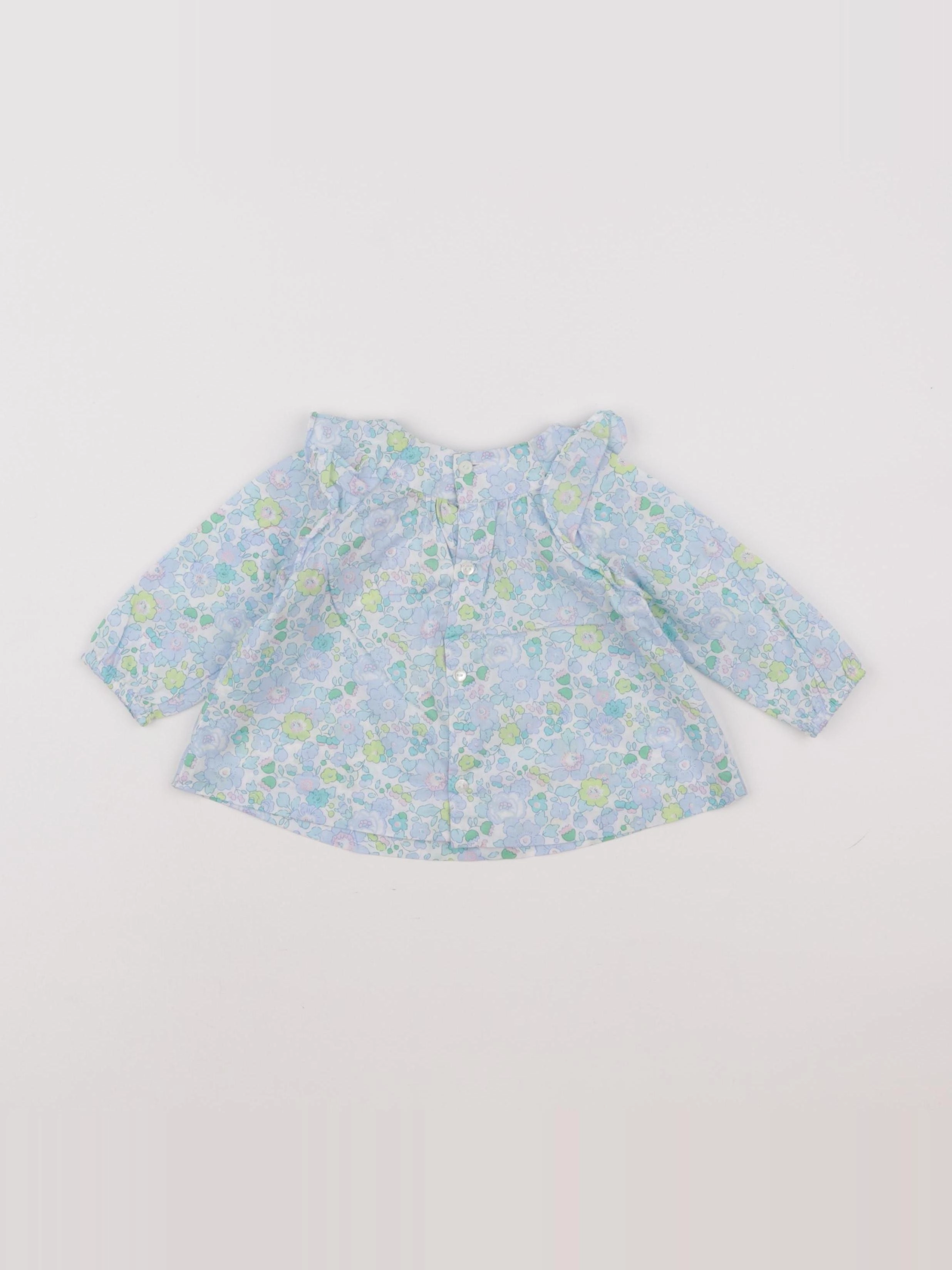 Jacadi - blouse liberty bleu - 6 mois