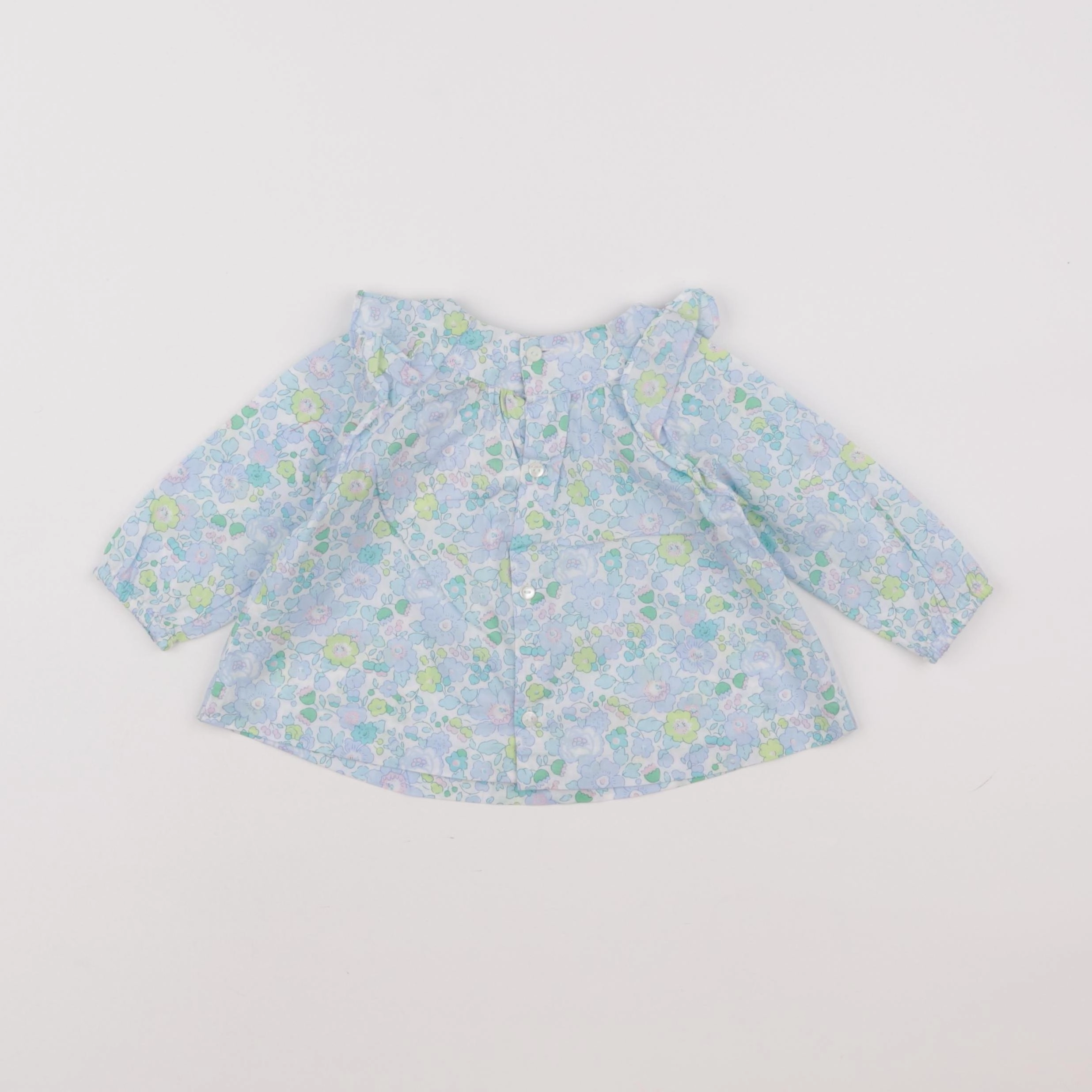 Jacadi - blouse liberty bleu - 6 mois