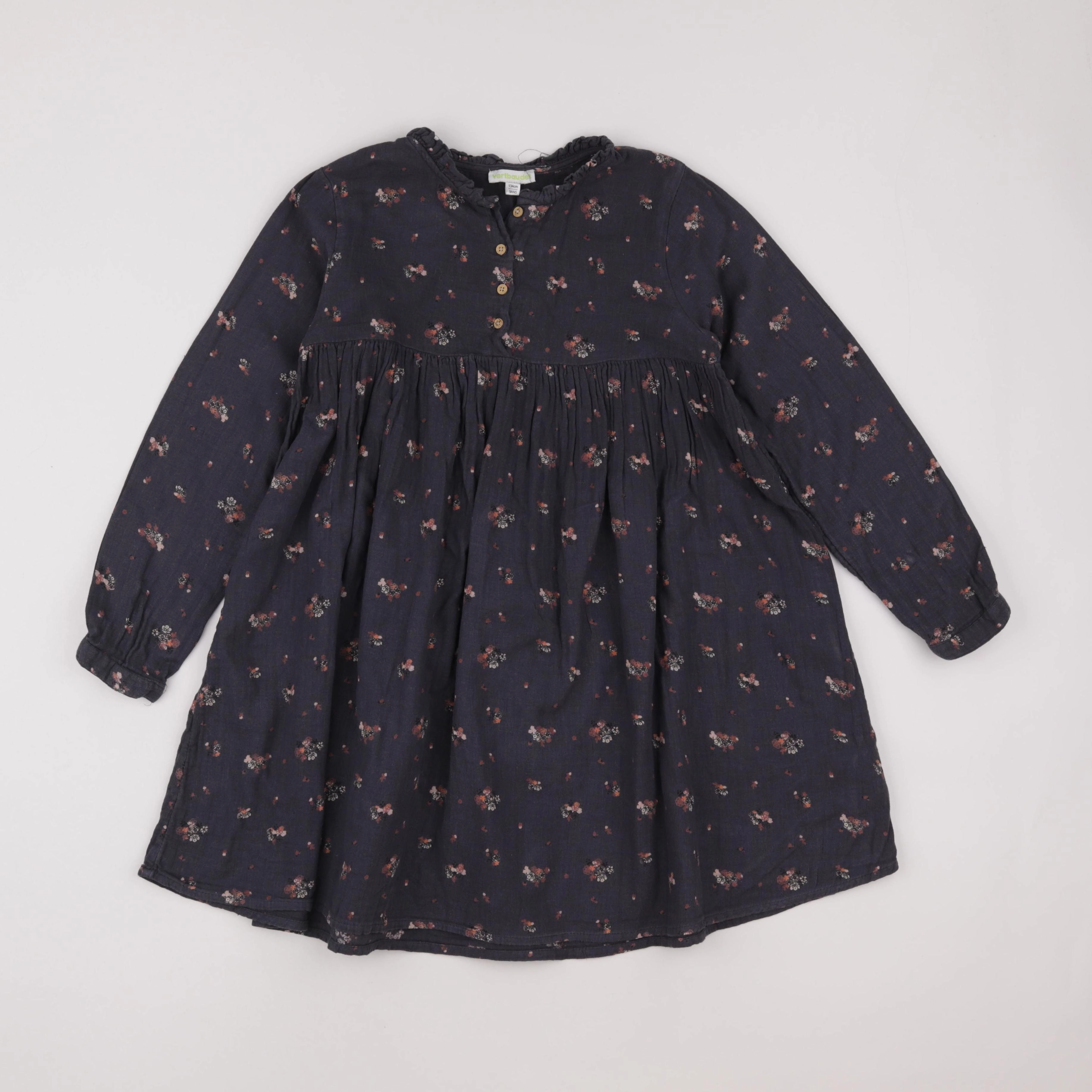 Vertbaudet - robe gris - 9 ans
