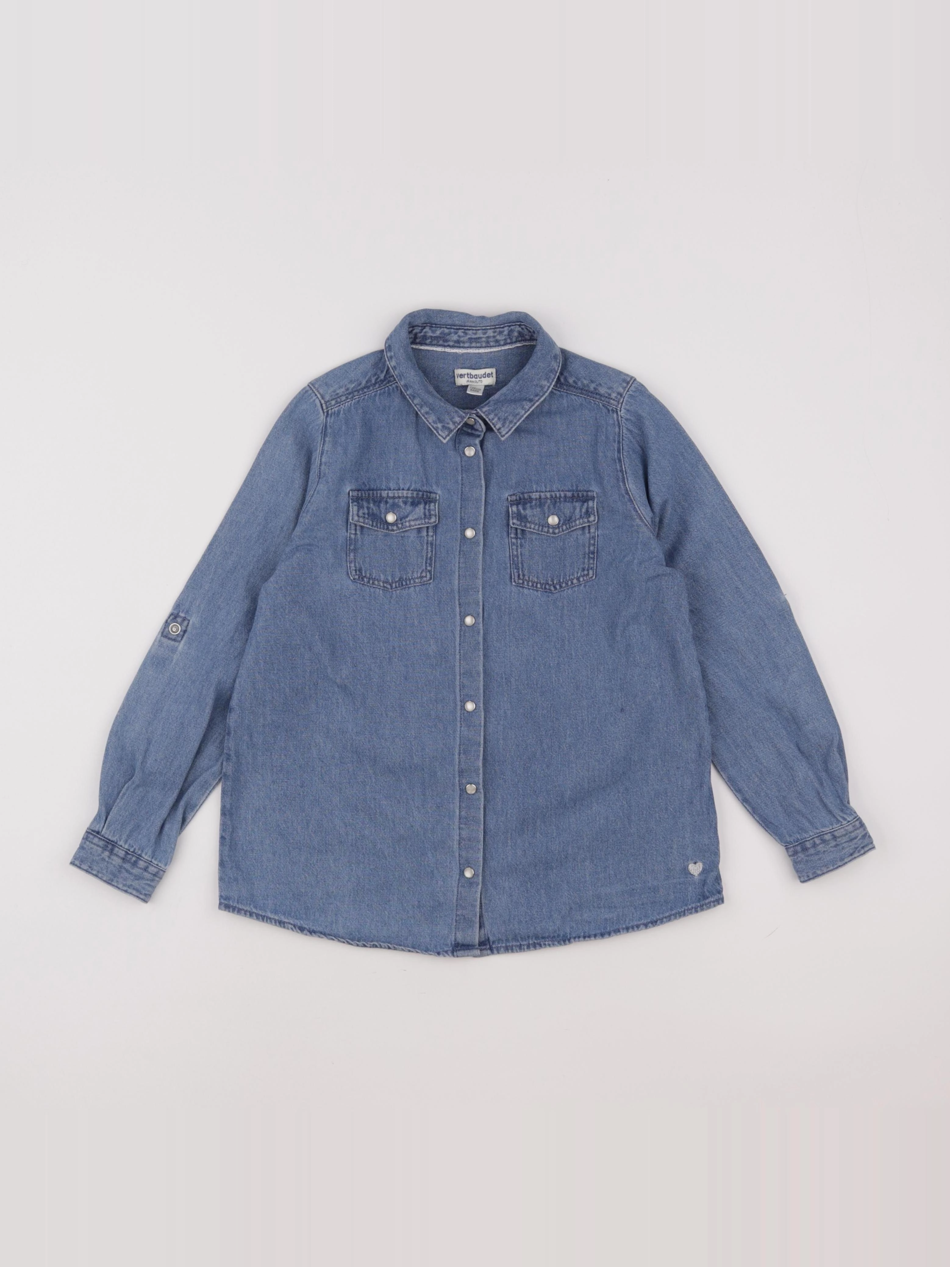 Vertbaudet - chemise bleu - 8 ans
