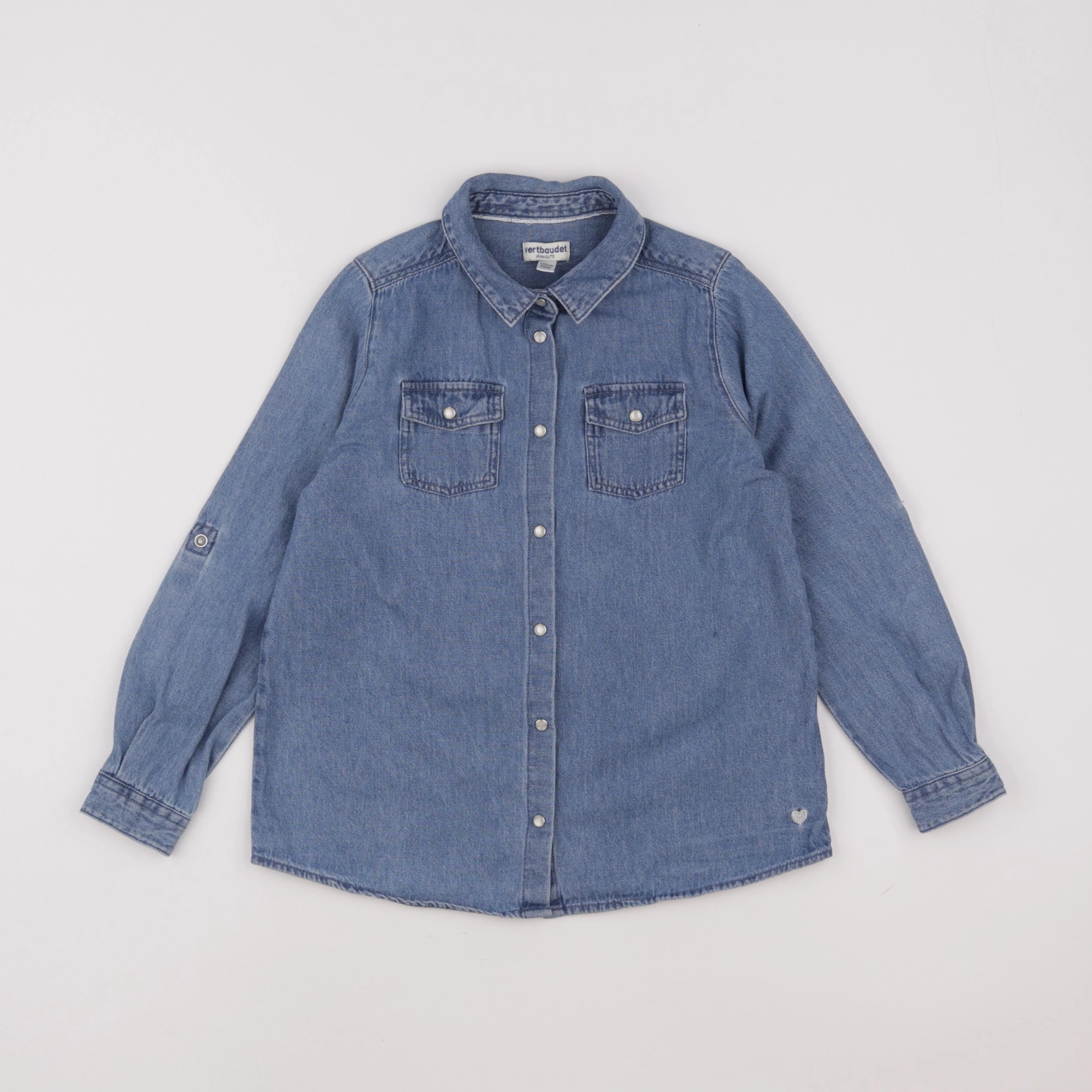 Vertbaudet - chemise bleu - 8 ans