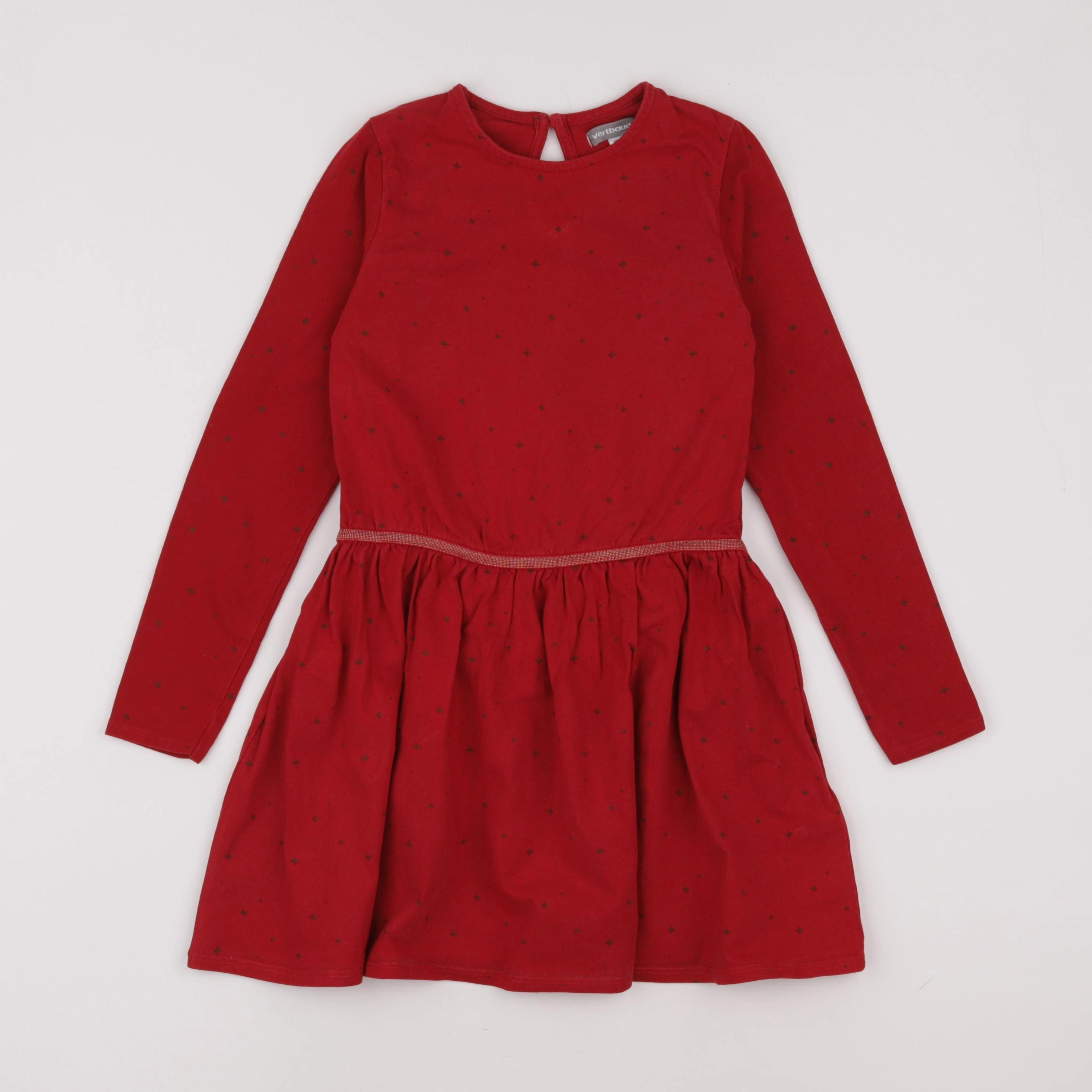 Vertbaudet - robe rouge - 8 ans