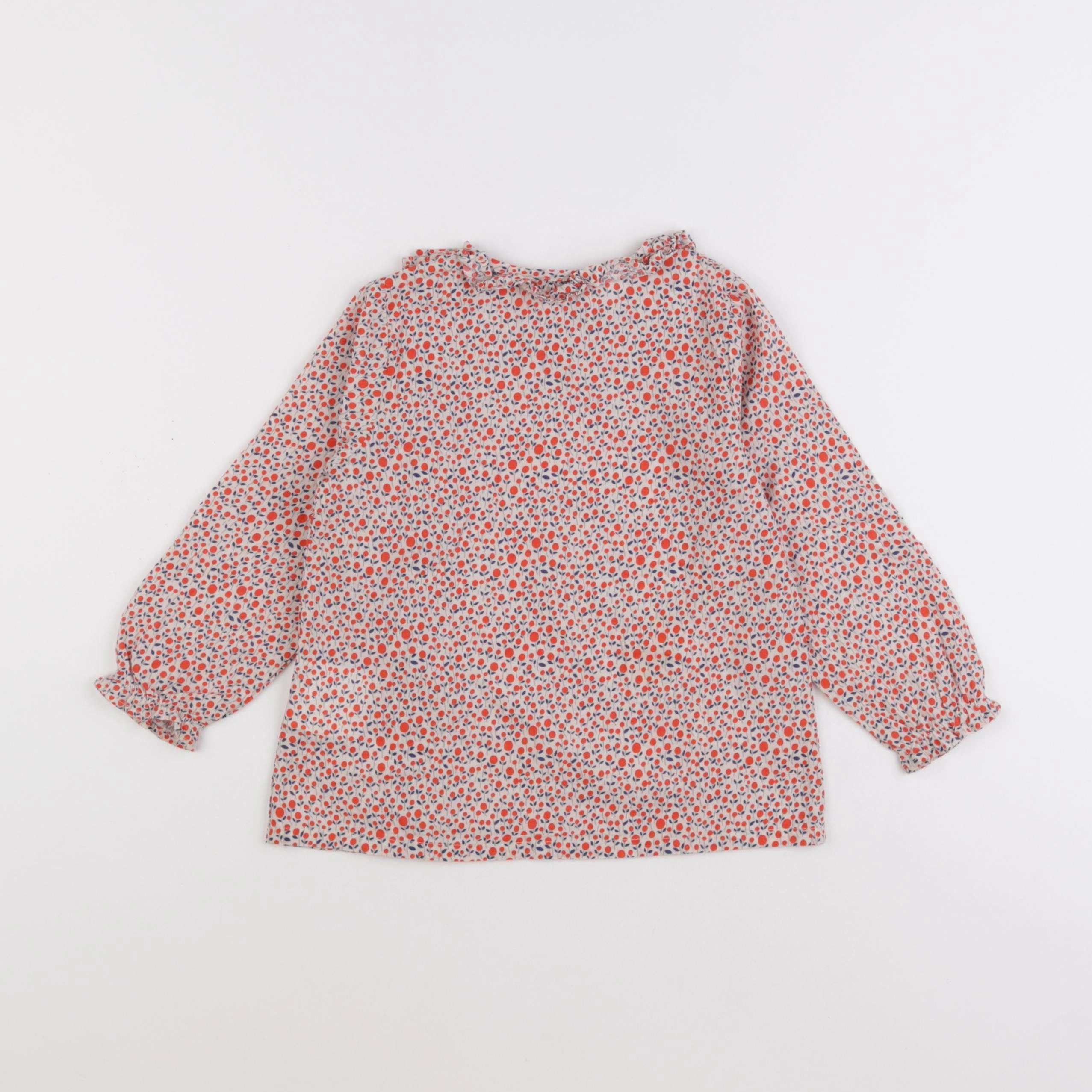Boutchou - blouse bleu, rouge - 36 mois