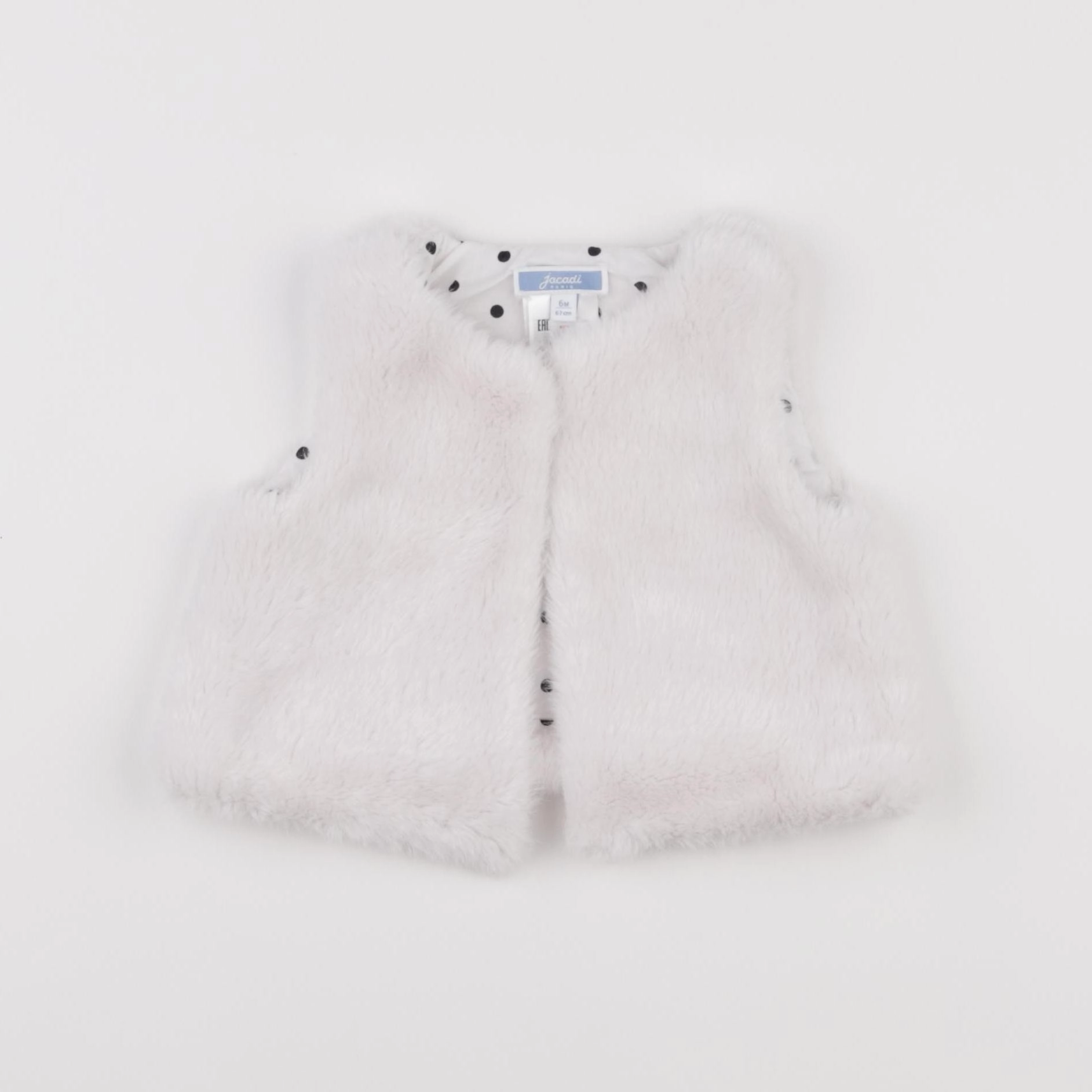 Jacadi - gilet blanc - 6 mois
